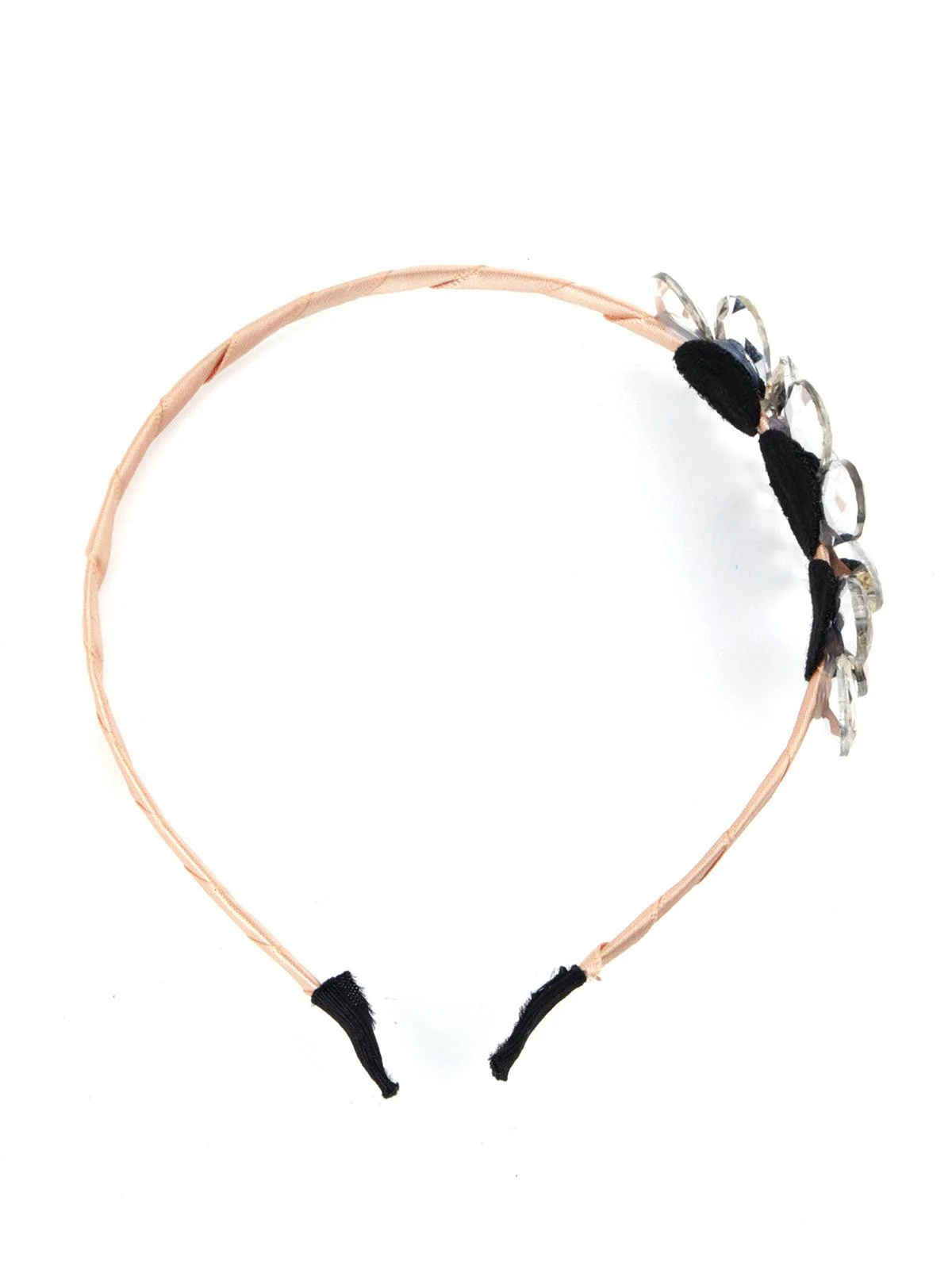 Odette Women Sleek Golden Embellished Hairband - Image 4