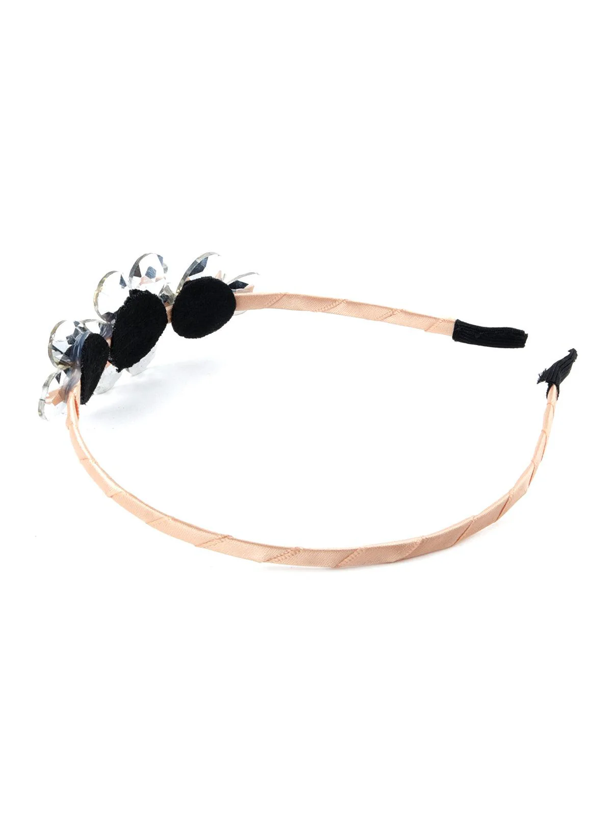 Odette Women Sleek Golden Embellished Hairband - Image 6