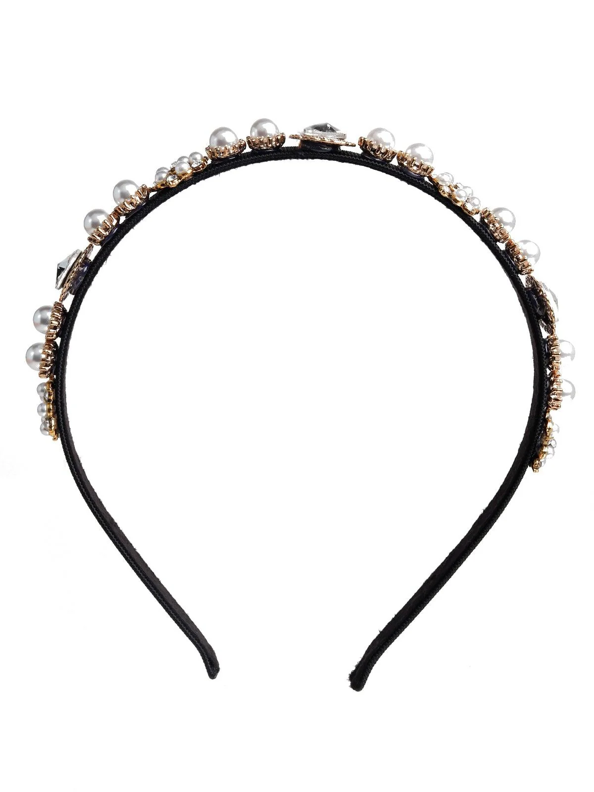 Odette Women Black Rhinestones Hairband - Image 3