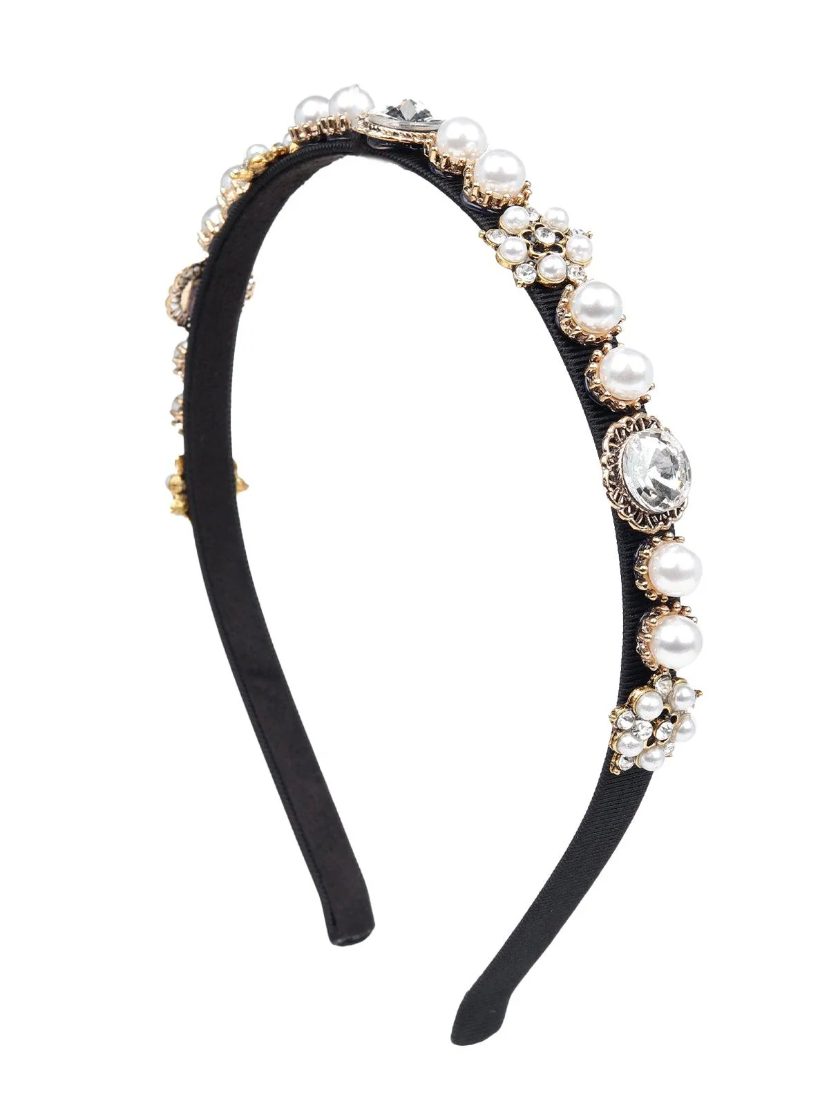 Odette Women Black Rhinestones Hairband - Image 4