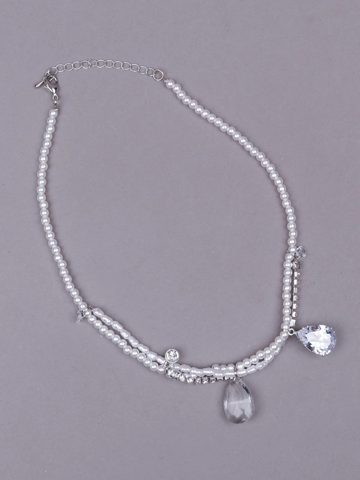Odette Women Silver Metal Sleek Necklace - Image 4