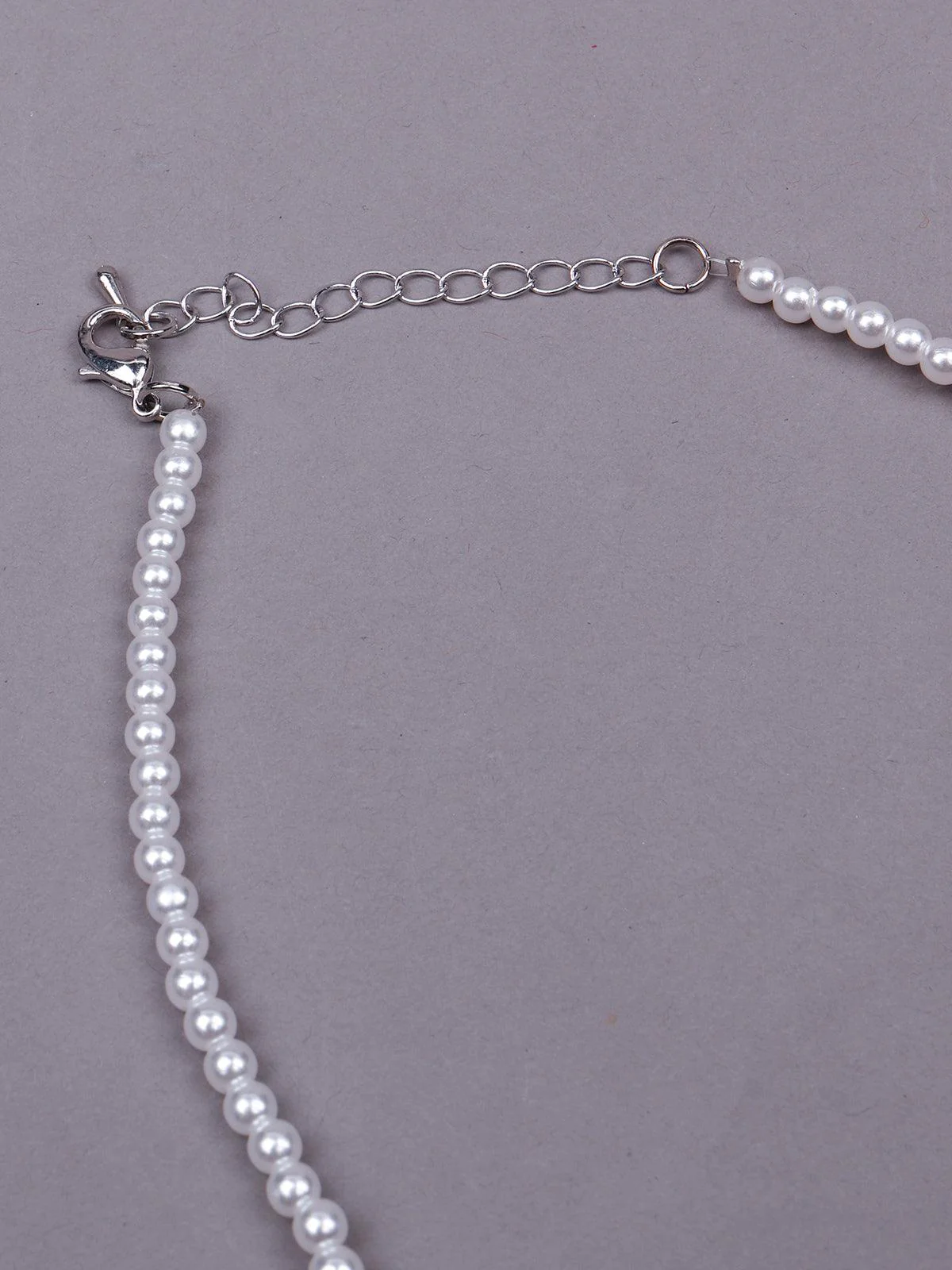 Odette Women Silver Metal Sleek Necklace - Image 6