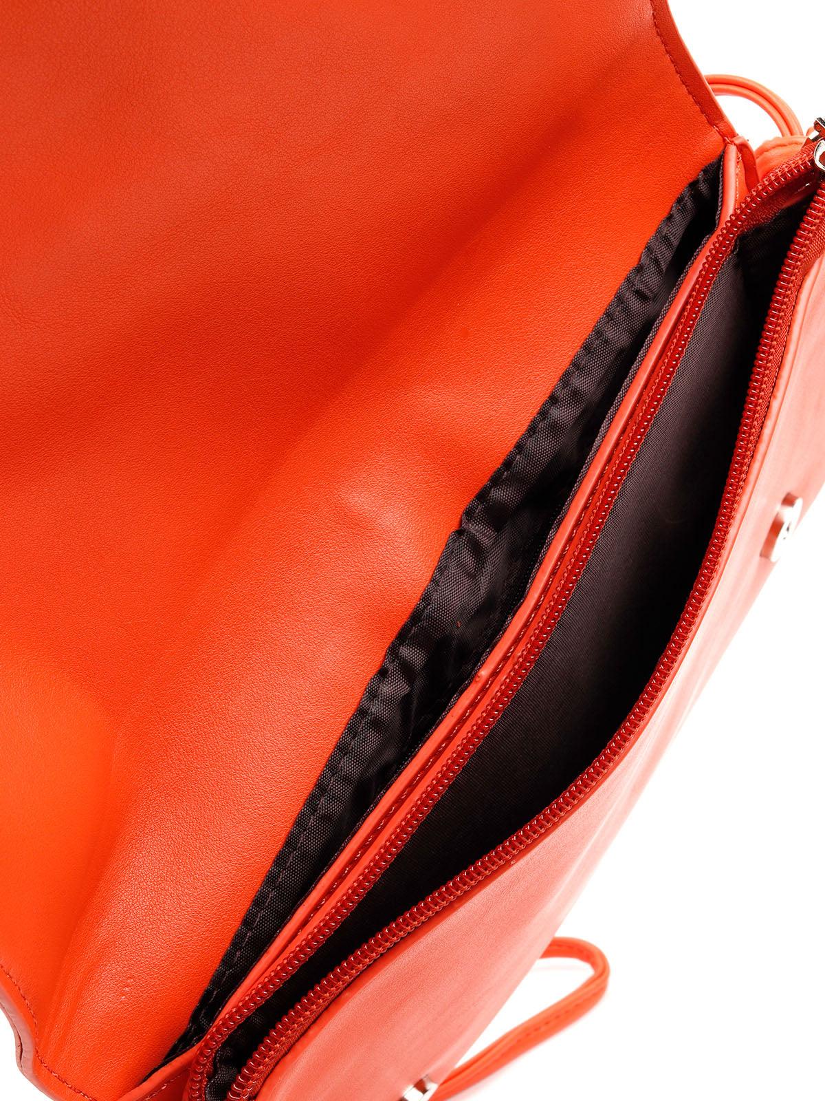 Odette Women Orange Colour Metal Sling Bag - Image 6