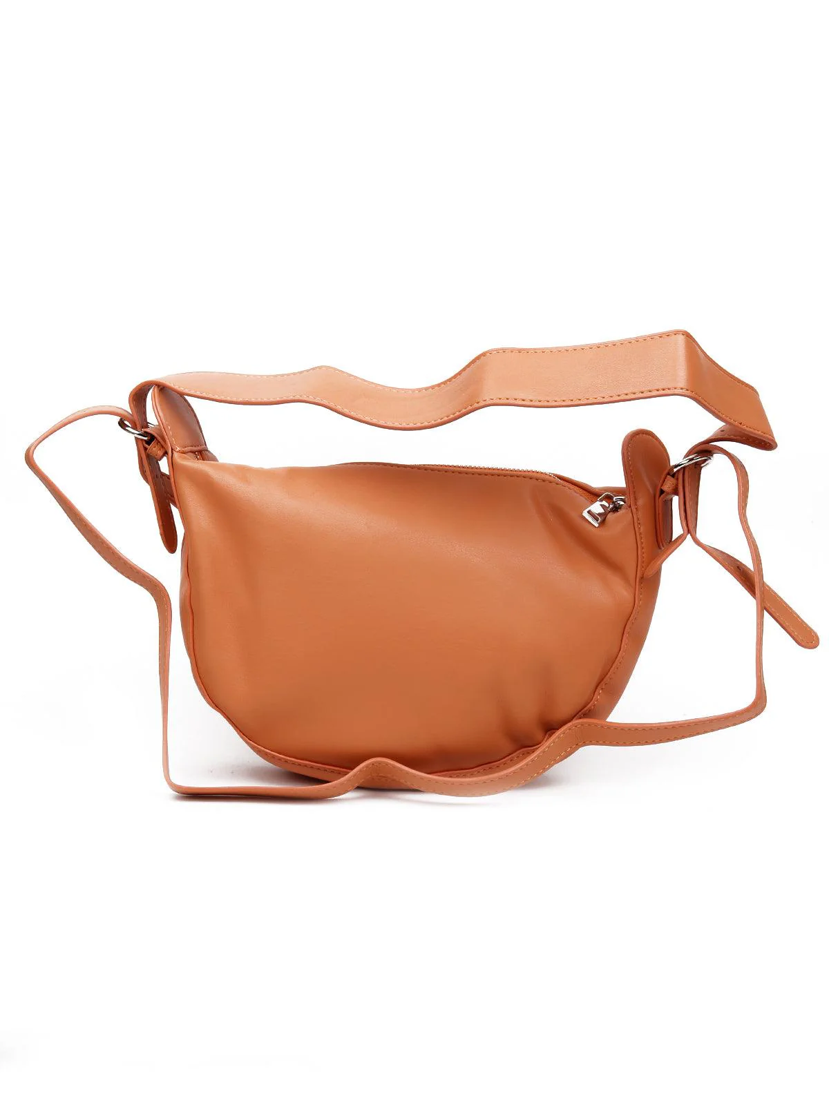 Odette Women Smooth Tan Scrunched Bag - Image 3
