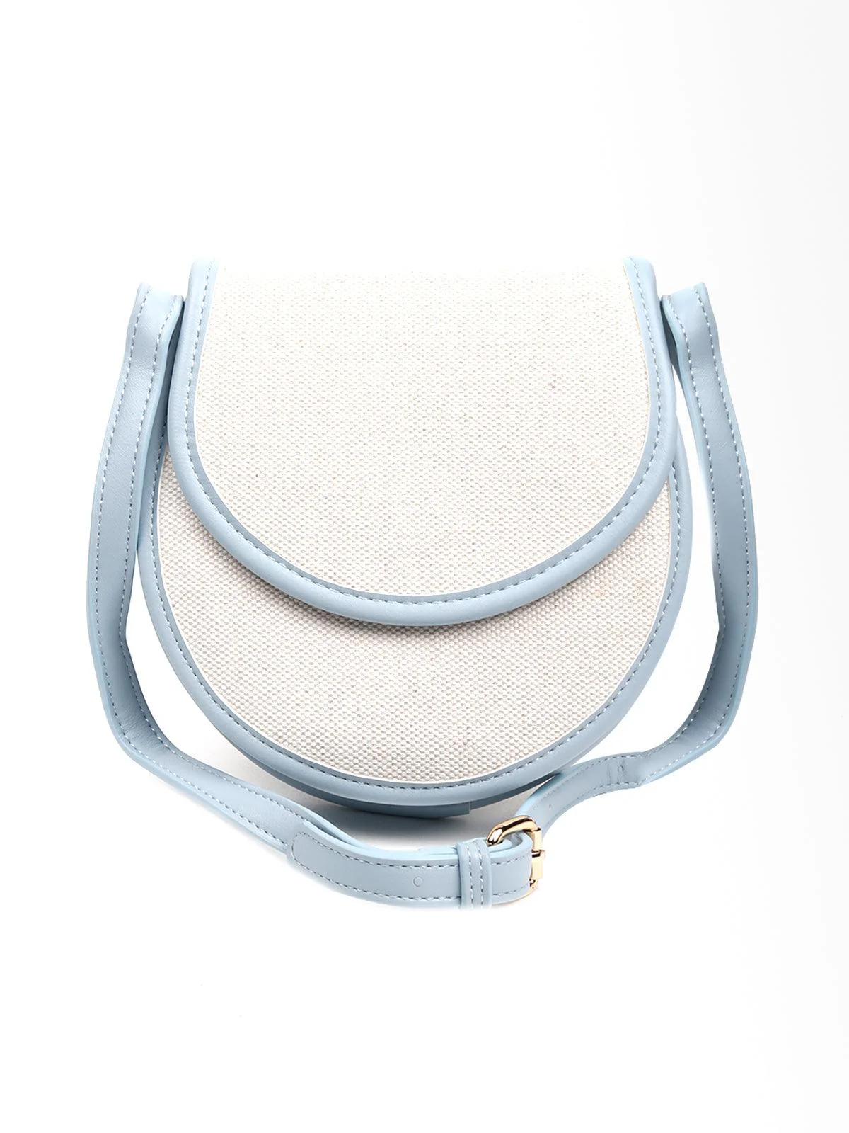 Odette Women Solid Dusk Blue Sling Bag - Image 3