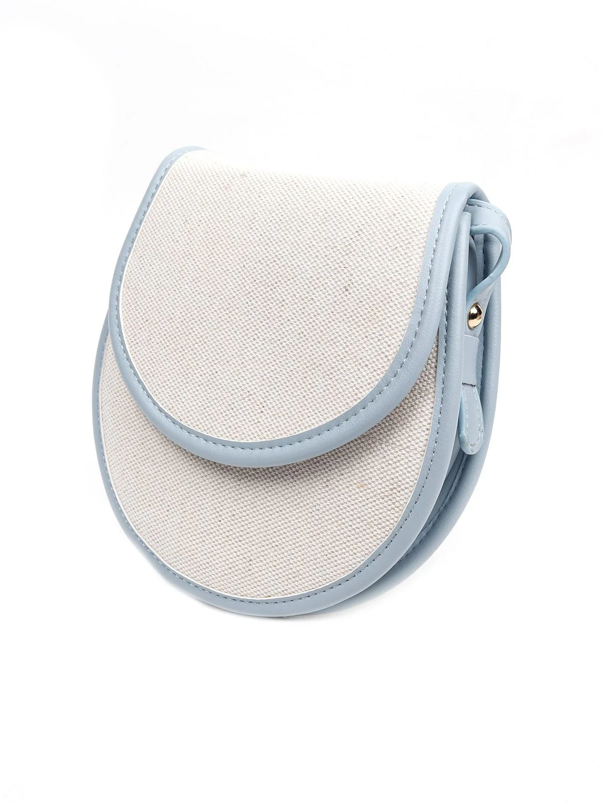 Odette Women Solid Dusk Blue Sling Bag - Image 4