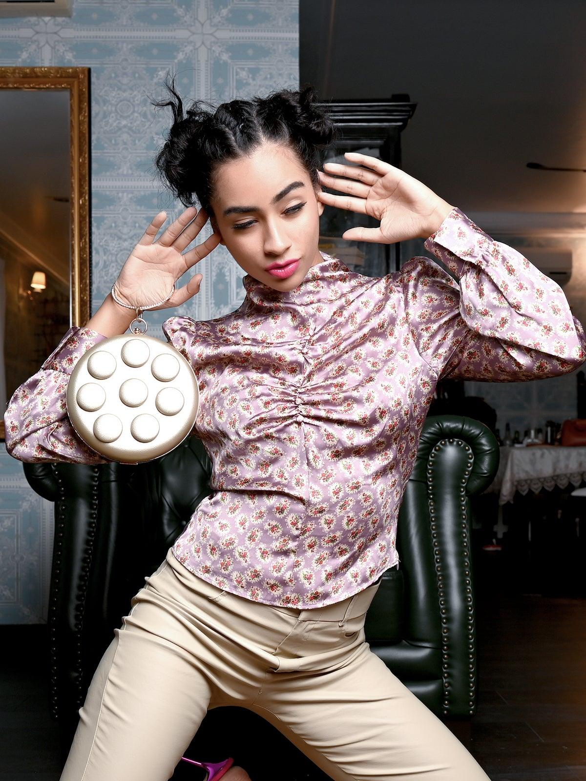 Odette Women Gold Clutch Bag - Image 2