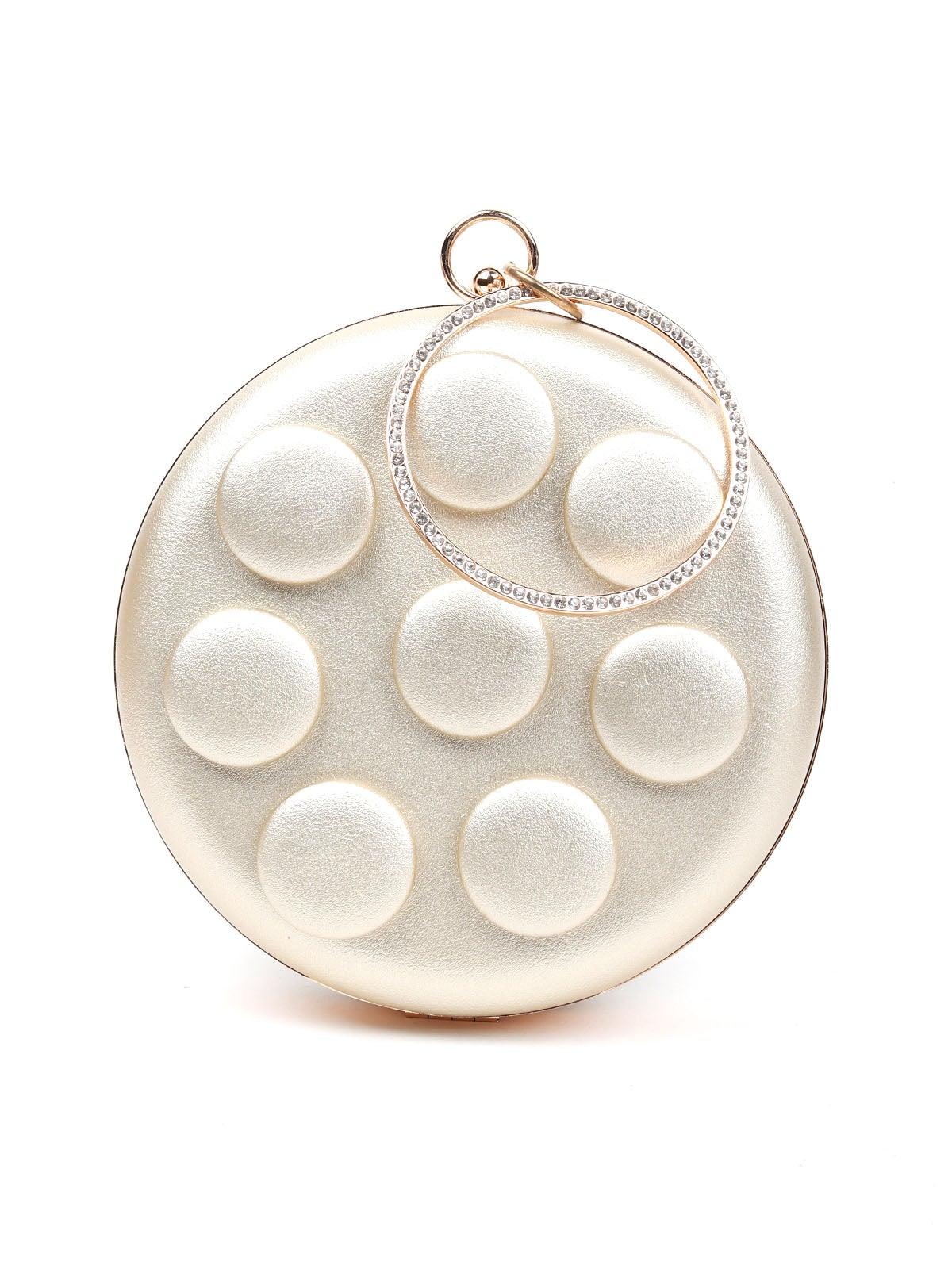 Odette Women Gold Clutch Bag - Image 3