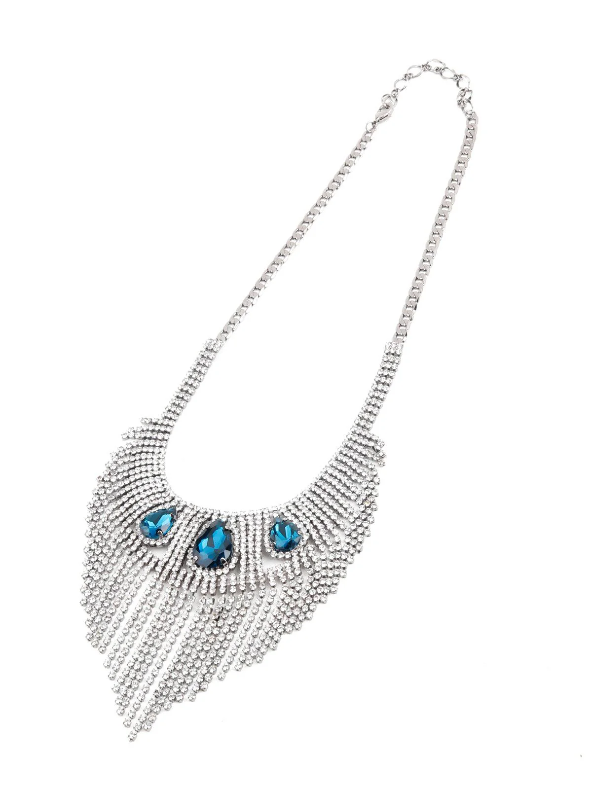 Odette Women Sophisticated Turquoise Fringe Necklace - Image 5