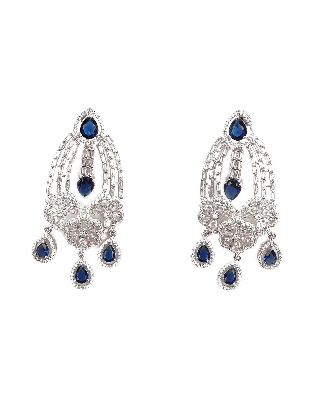 Odette Women Sparkling Diamond Studded Earrings - Image 3