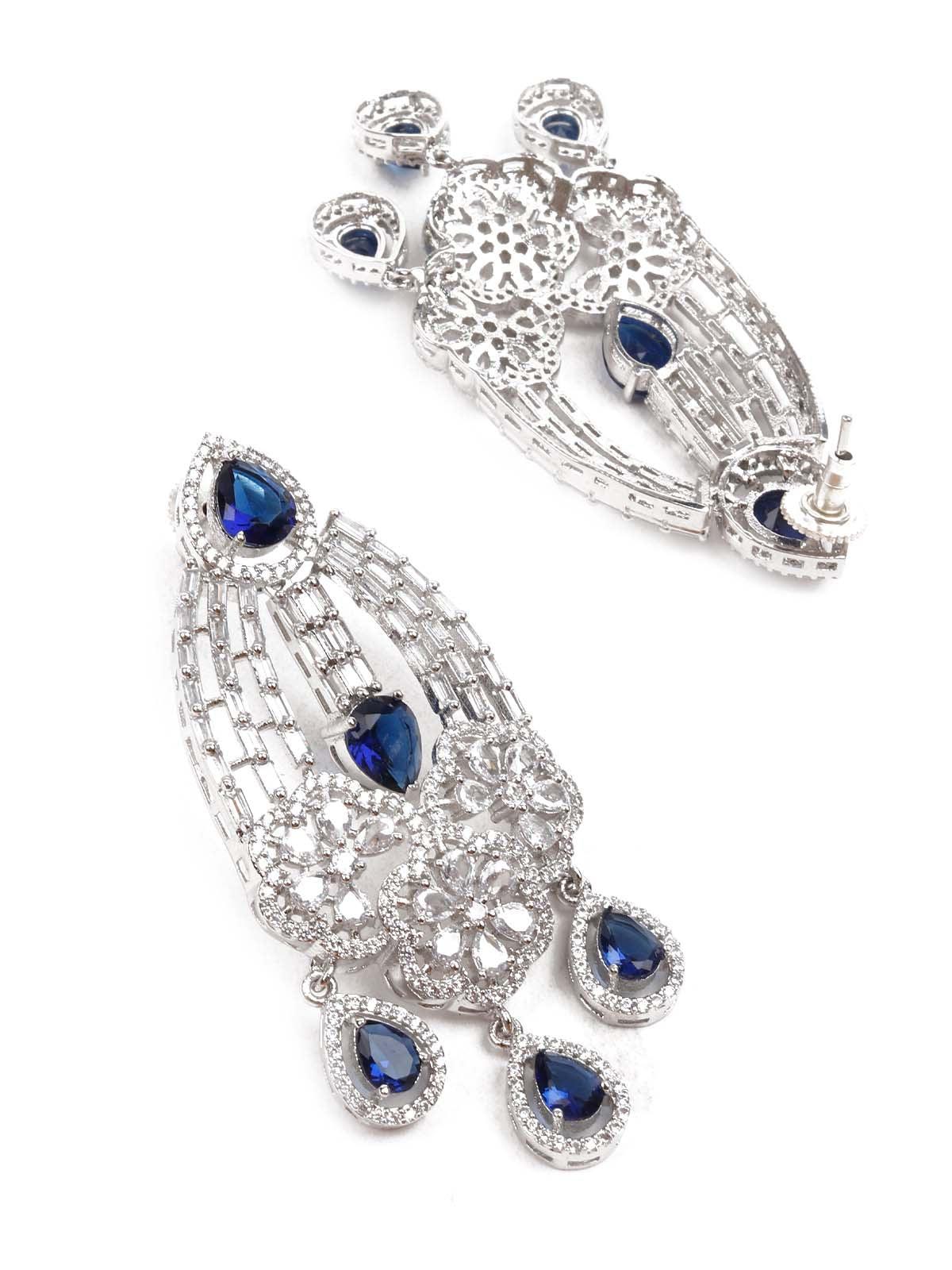 Odette Women Sparkling Diamond Studded Earrings - Image 6