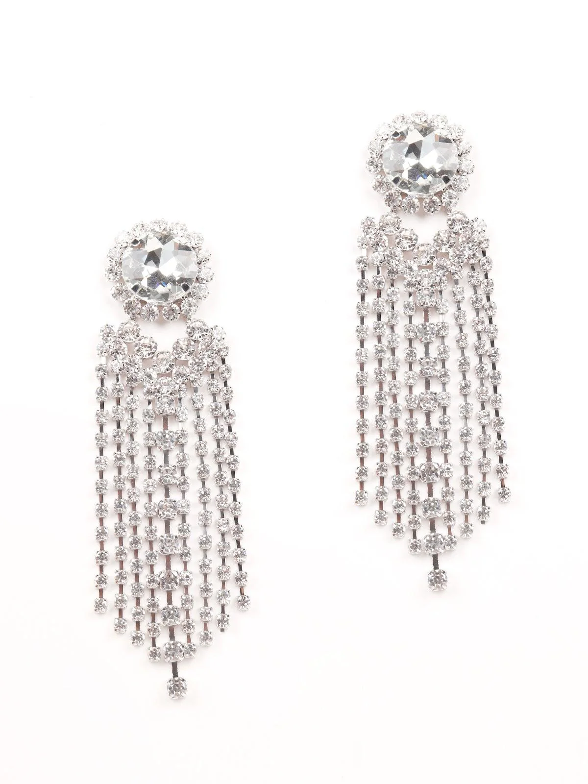Odette Women Silver Metal Drop Earring - Image 3