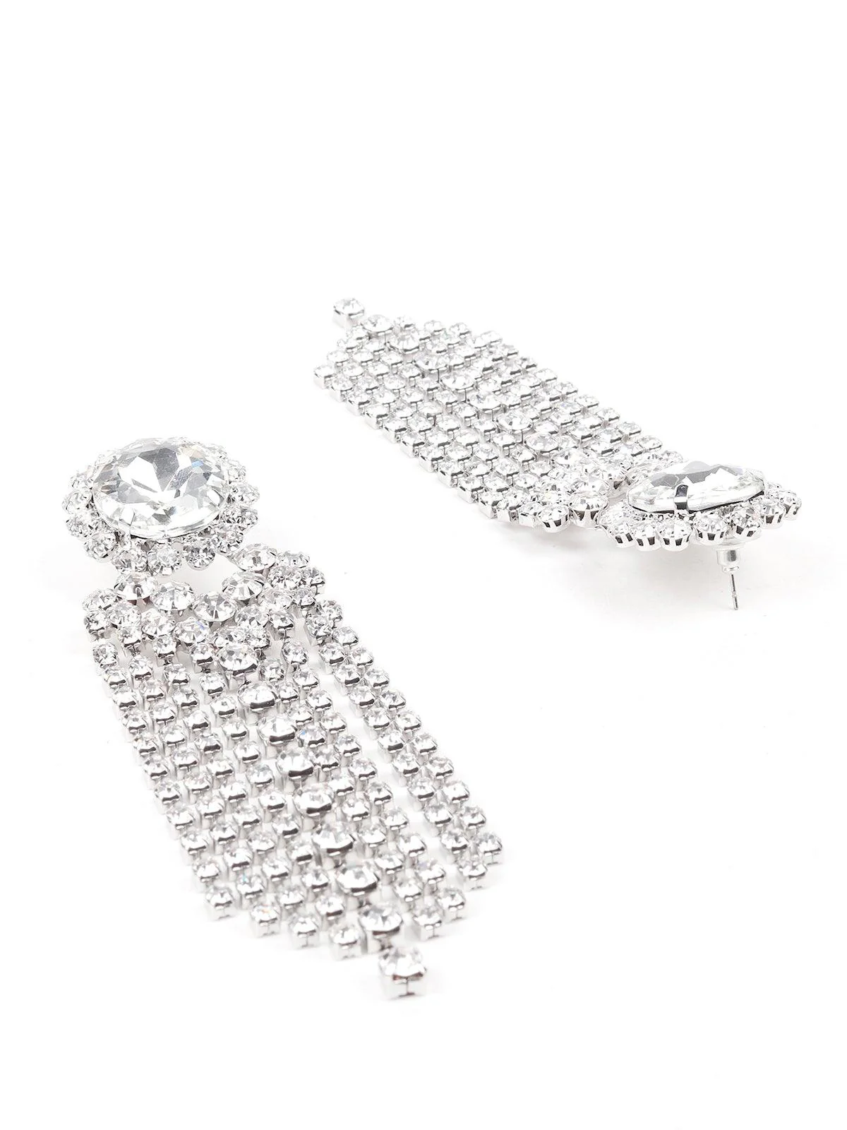 Odette Women Silver Metal Drop Earring - Image 5