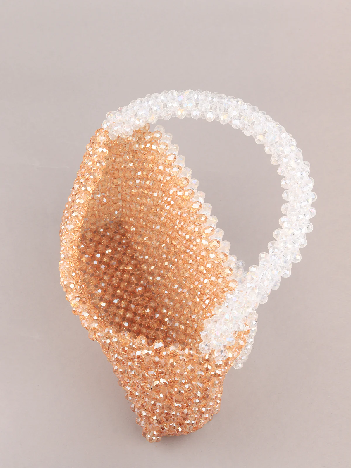 Odette Women Sparkling White And Golden Woven Clutch Bag - Image 6