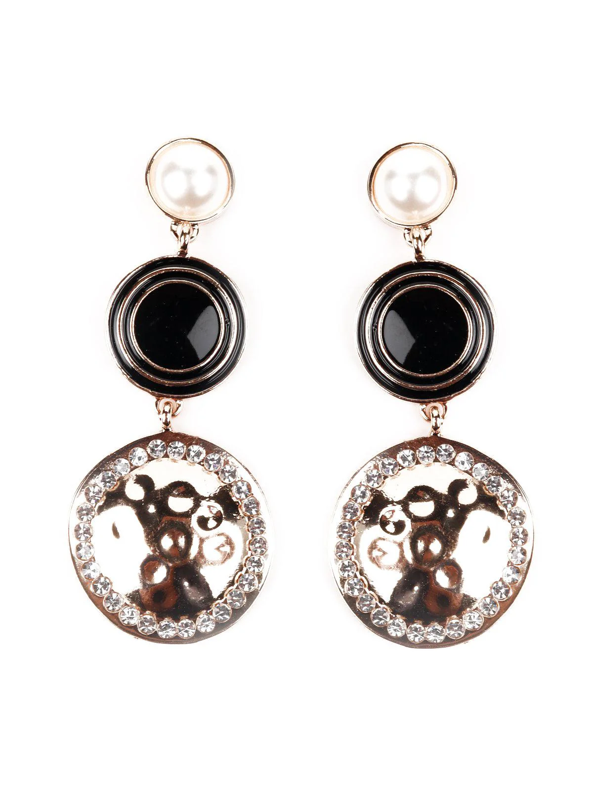 Odette Women Black Metal Earrings - Image 3