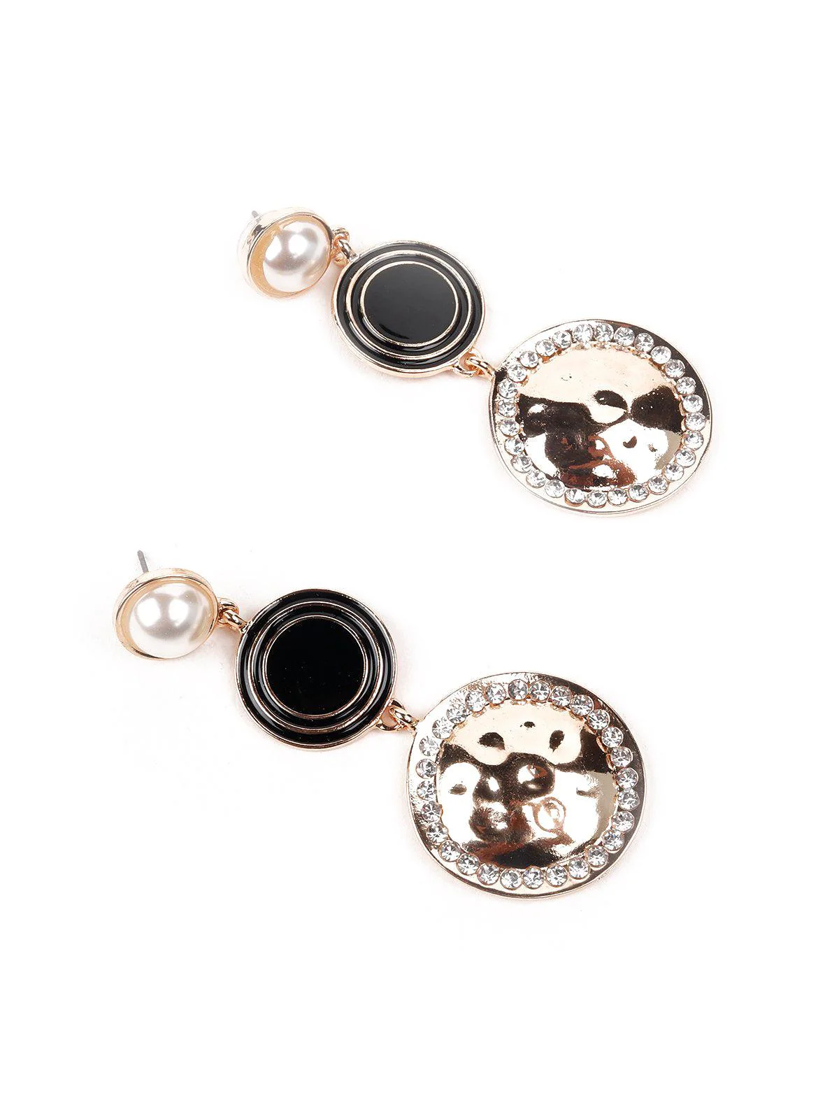 Odette Women Black Metal Earrings - Image 5