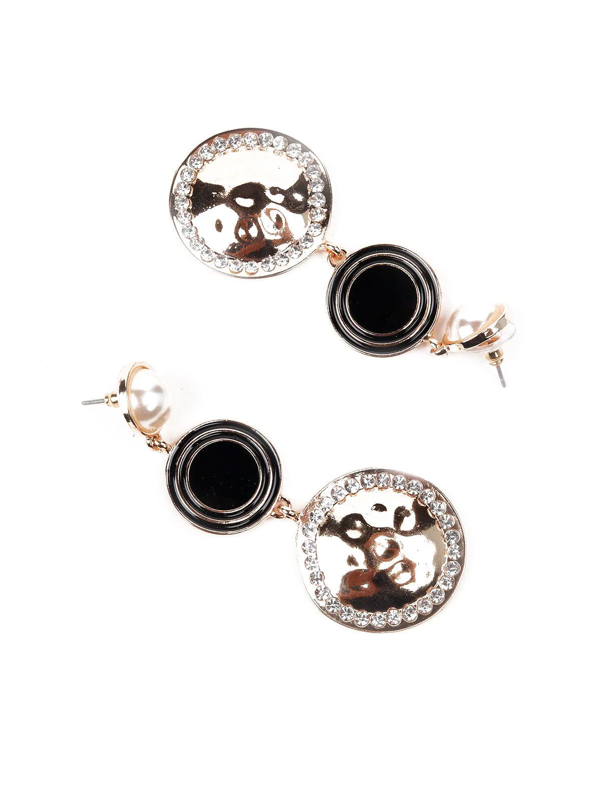 Odette Women Black Metal Earrings - Image 6