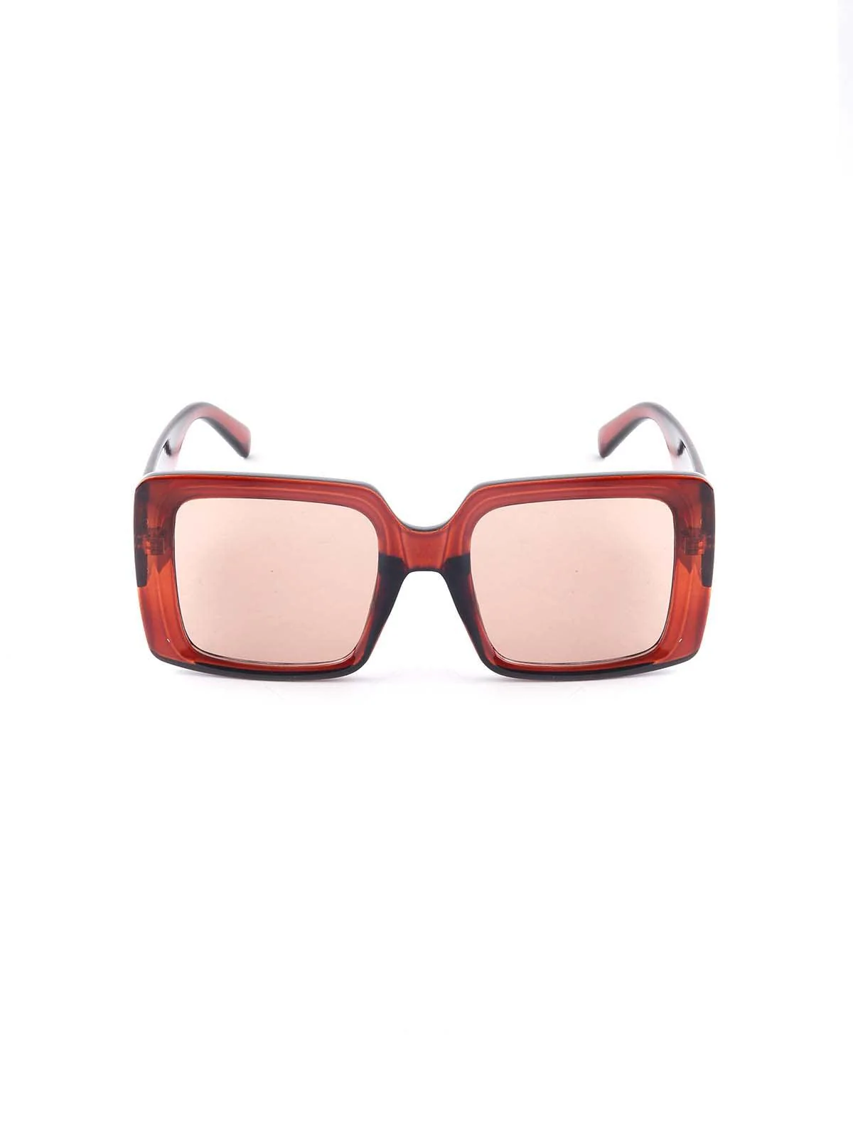 Odette Women Squared Red Oversized Sunglasses - Image 3