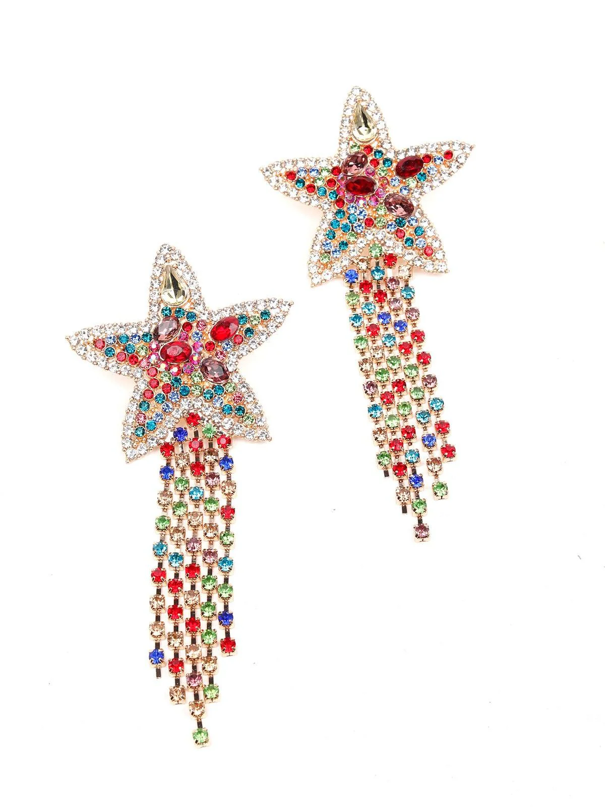 Odette Women Multicolour Metal Earrings - Image 6