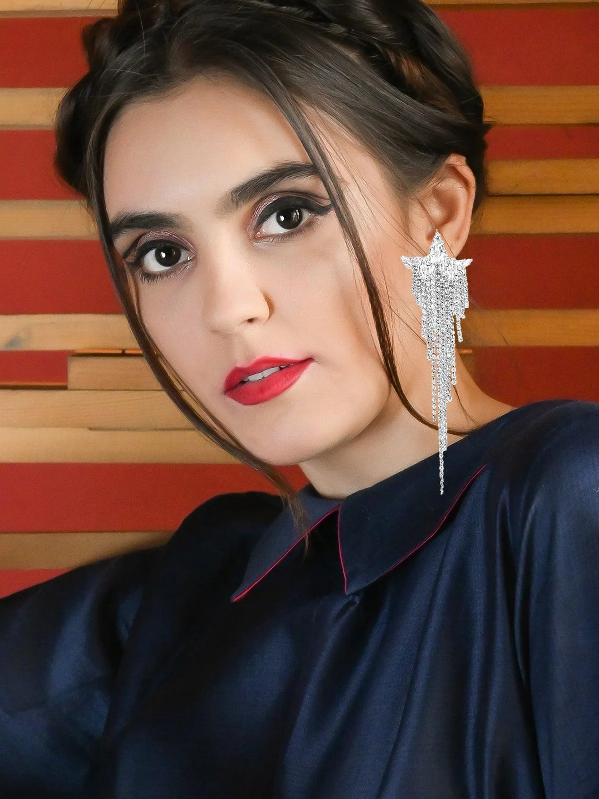 Odette Women Silver Metal Earrings - Image 2
