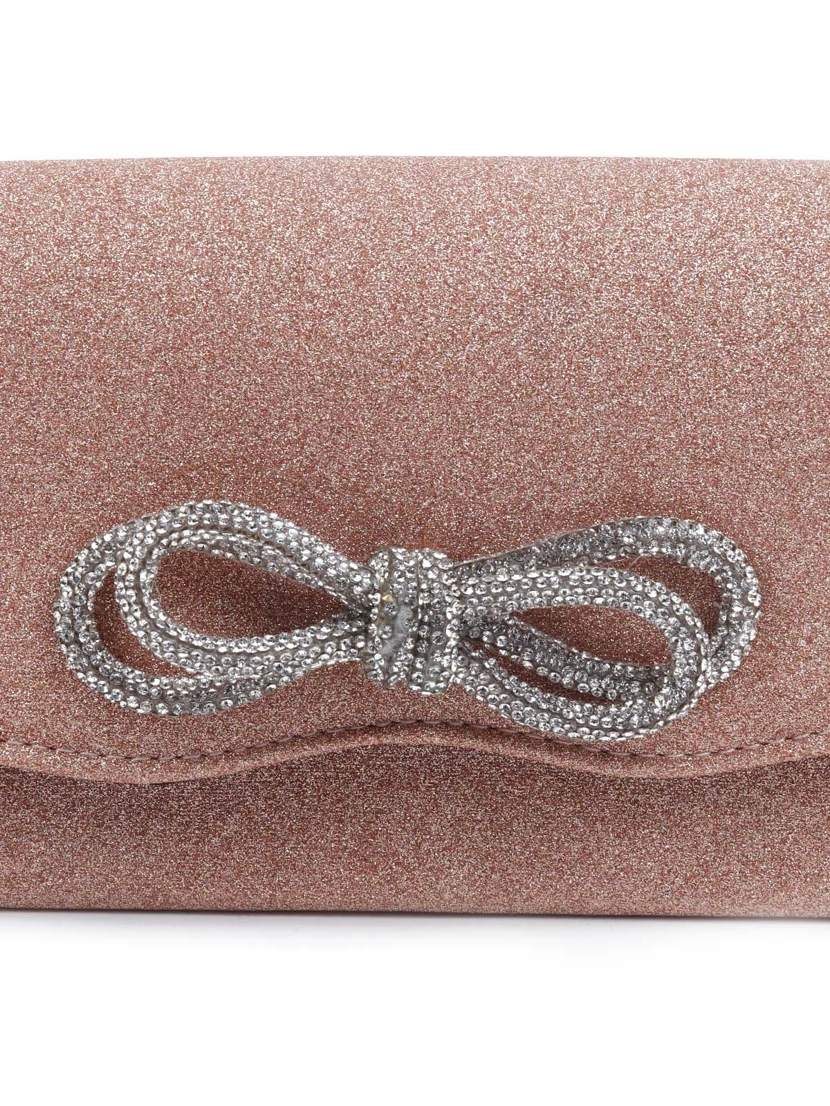 Odette Women Statement Gold Rose Colored Clutch Bag - Image 6