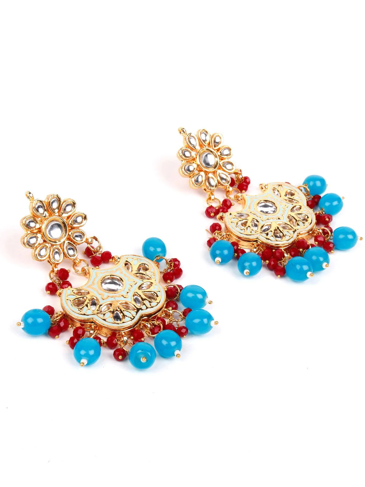 Odette Women Statement Maroon Beads Choker Set - Image 7