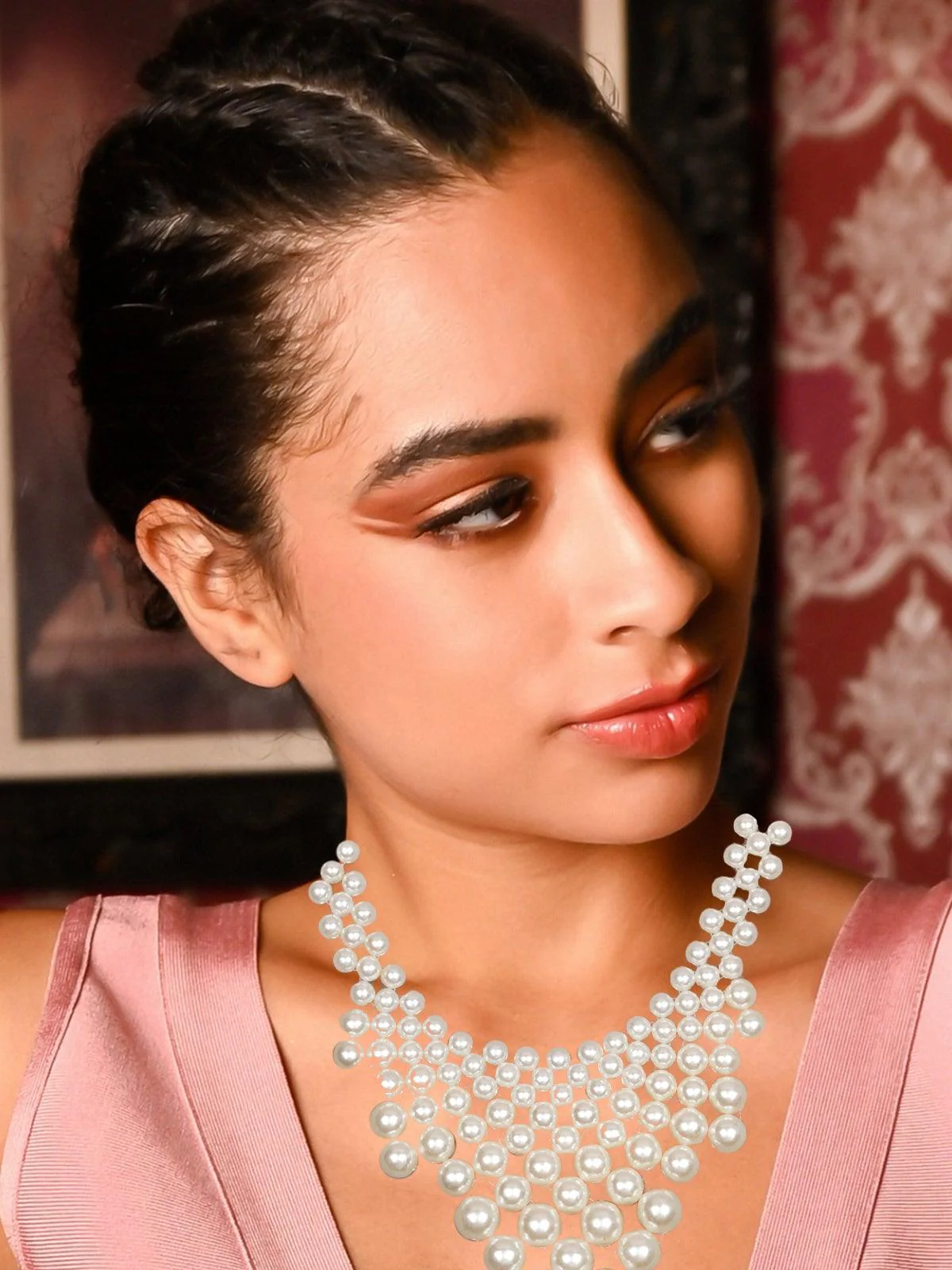 Odette Women White Metal Necklace - Image 2