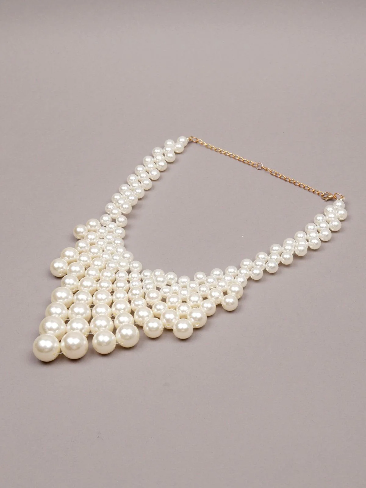 Odette Women White Metal Necklace - Image 5