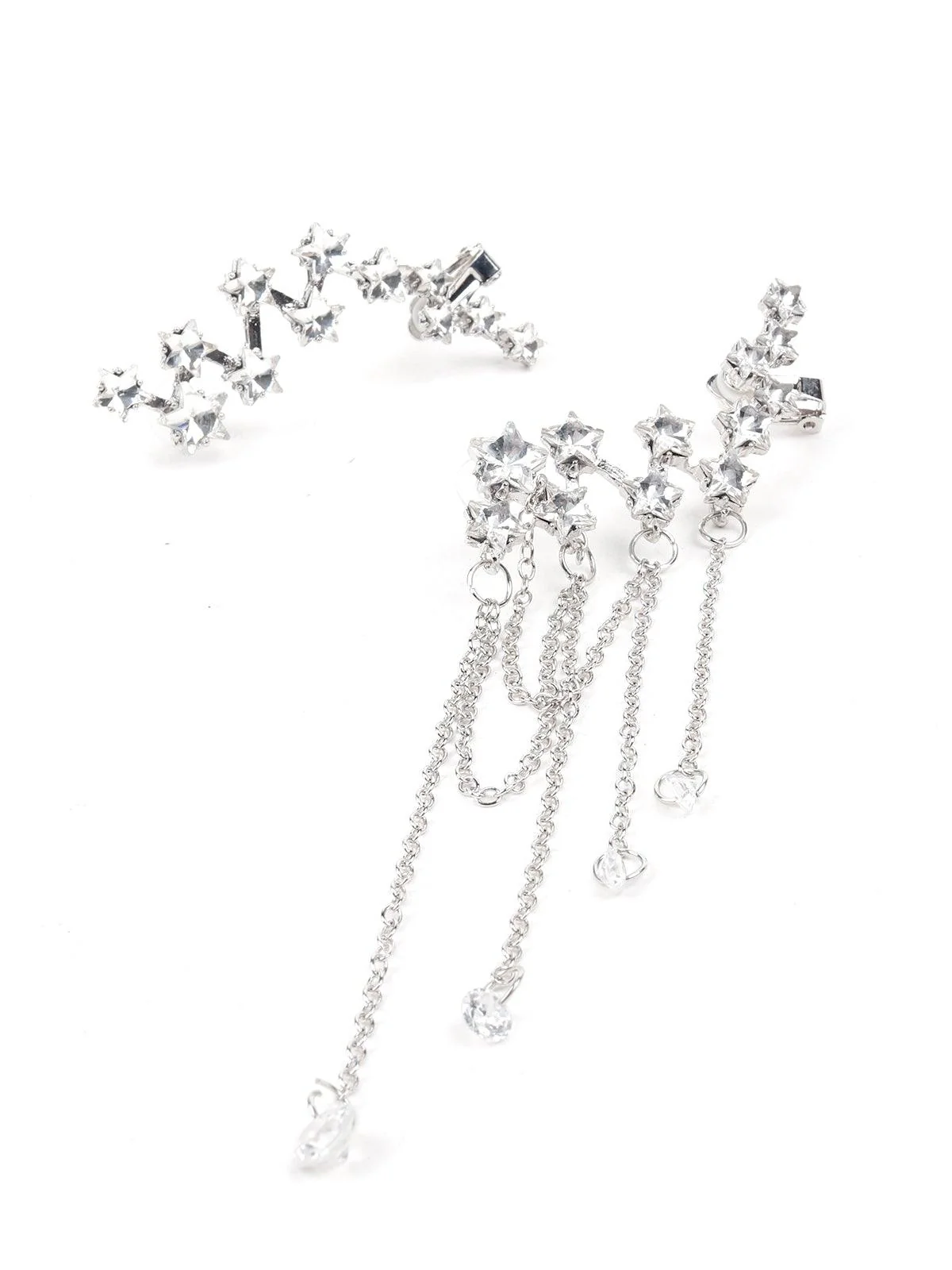 Odette Women Silver Metal Earrings - Image 4