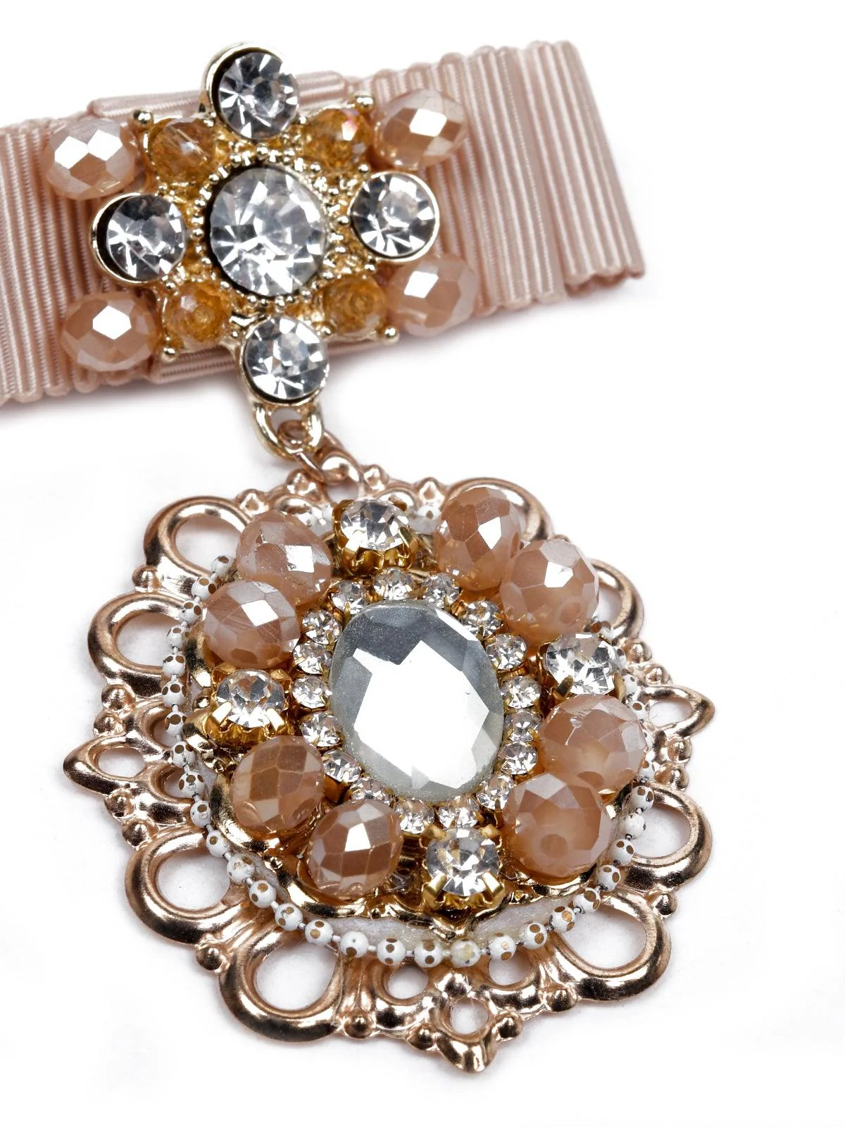 Odette Women Orange Metal Brooch - Image 5
