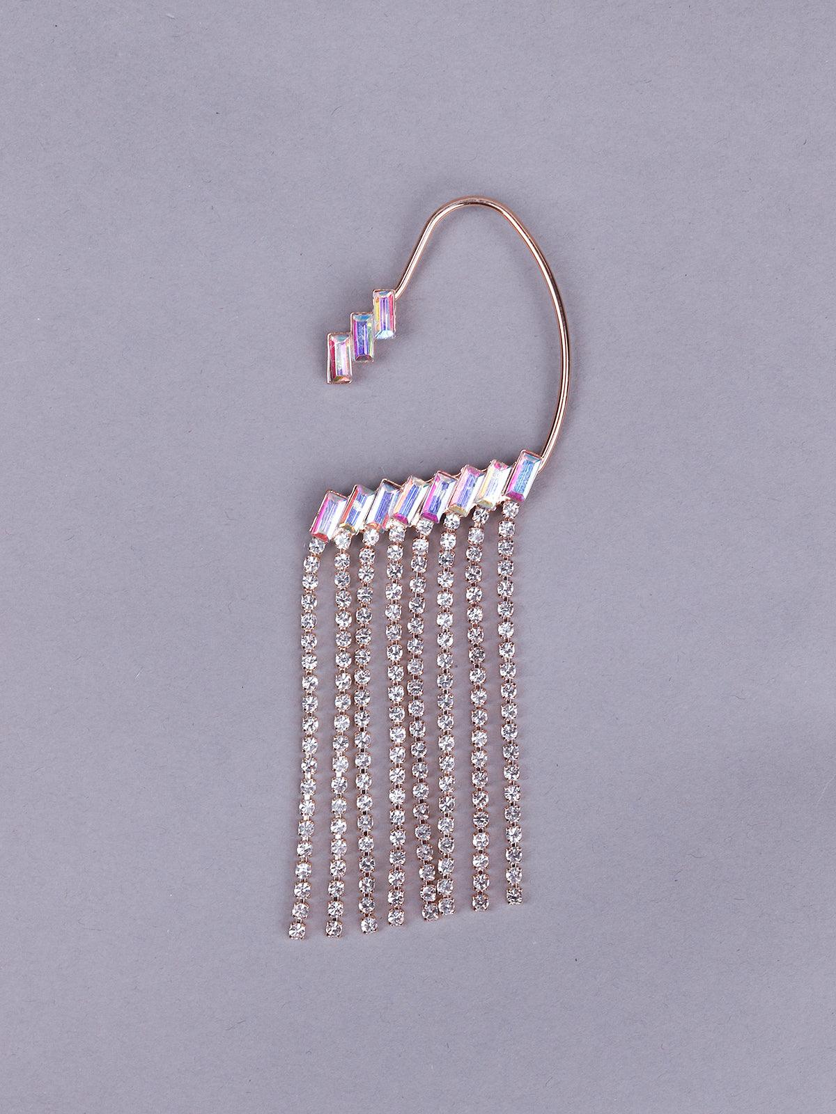 Odette Women Gold Drop Metal Earrings - Image 4