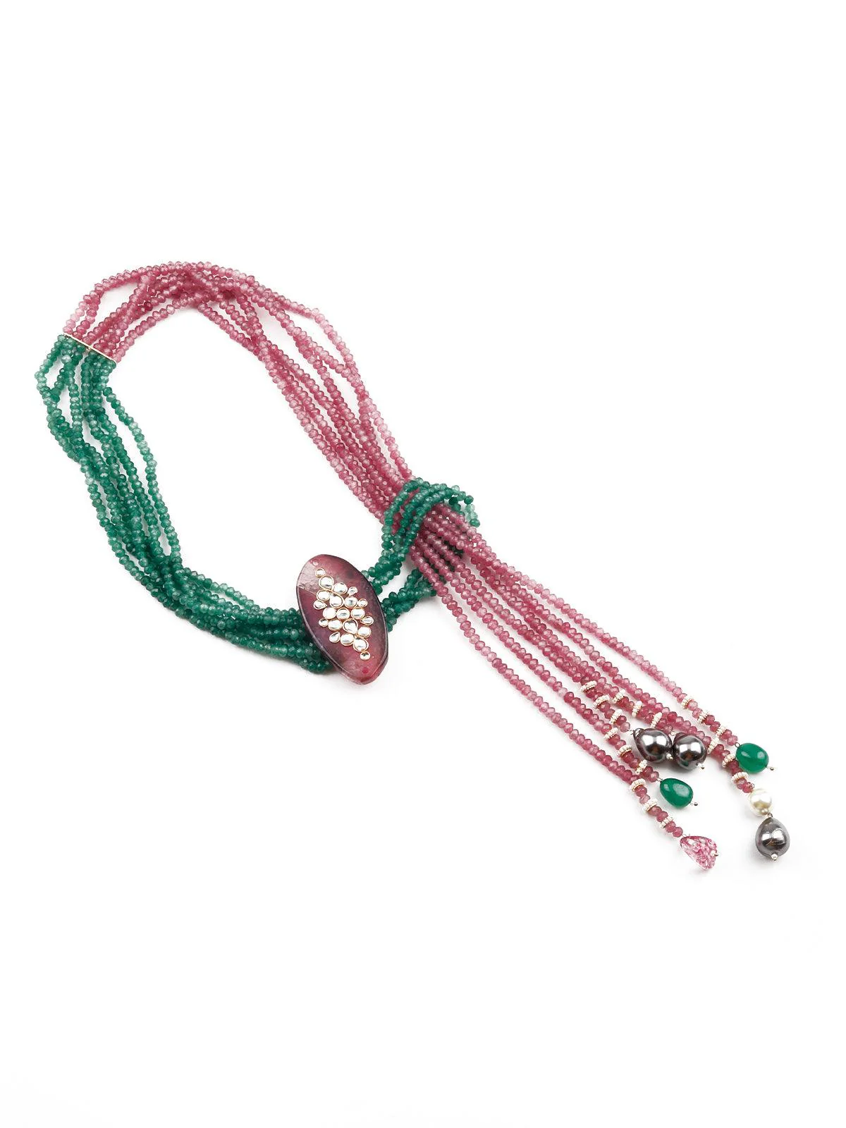 Odette Women Stunning Beaded Statement Multicoloured Necklace - Image 4