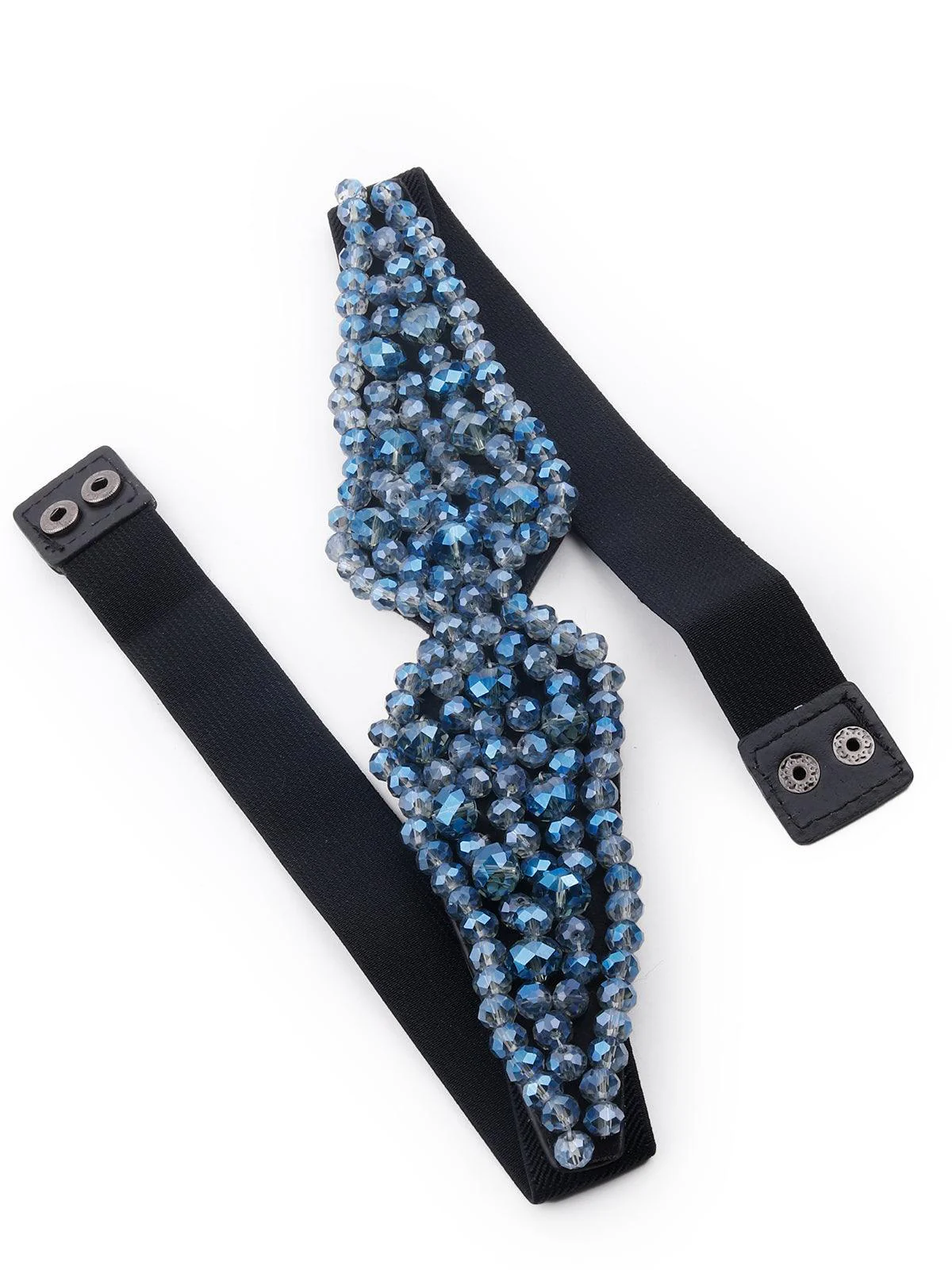 Odette Women Stunning Blue Statement Waist Belt - Image 5