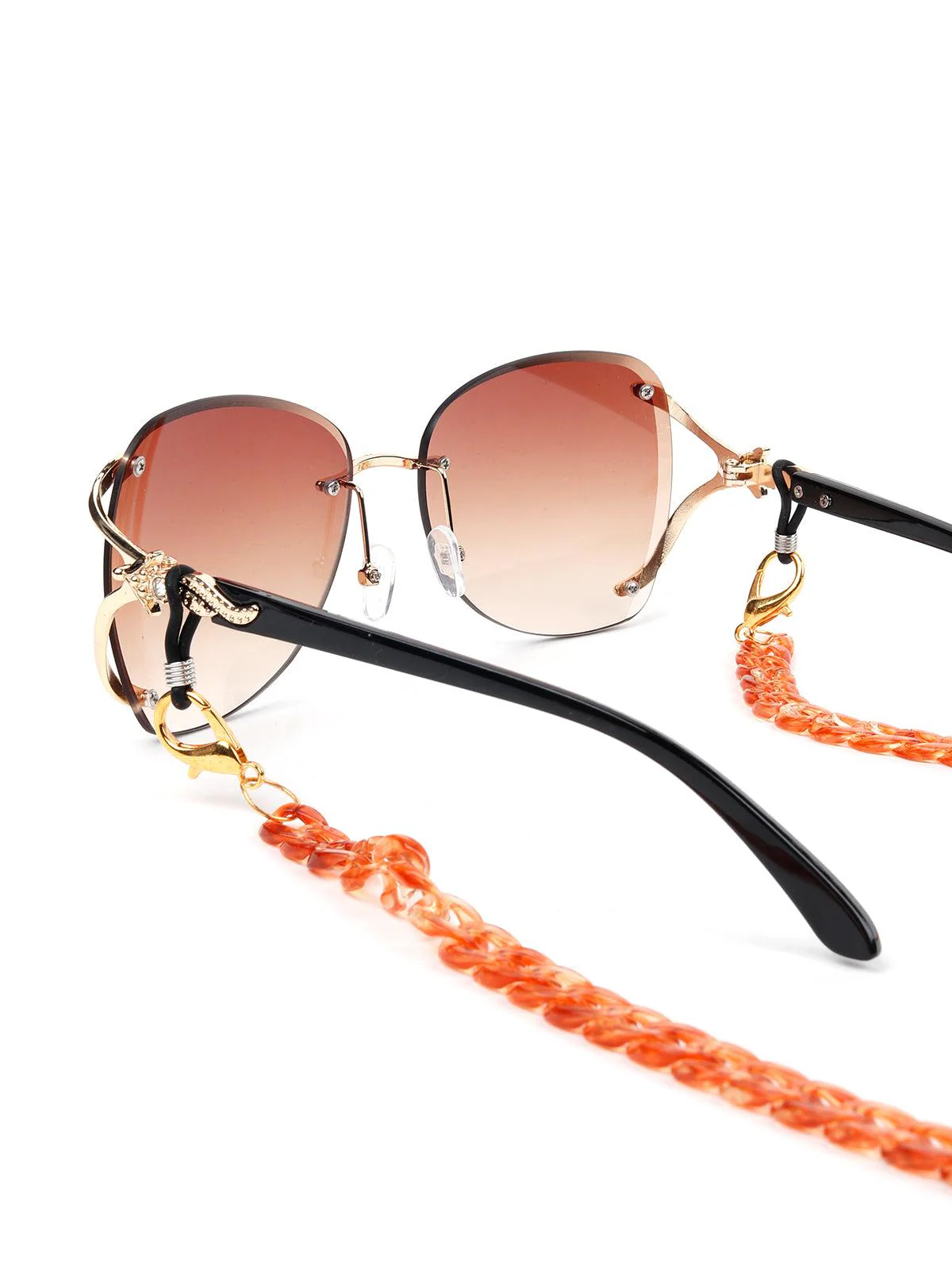 Odette Women Brown And Gold Metal Chain - Image 3