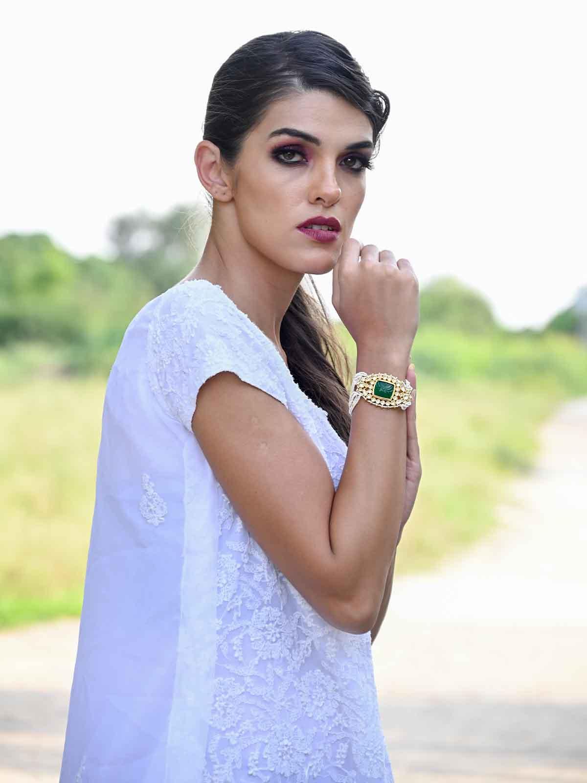 Odette Women Stunning Embellished Gold Bracelet - Image 2