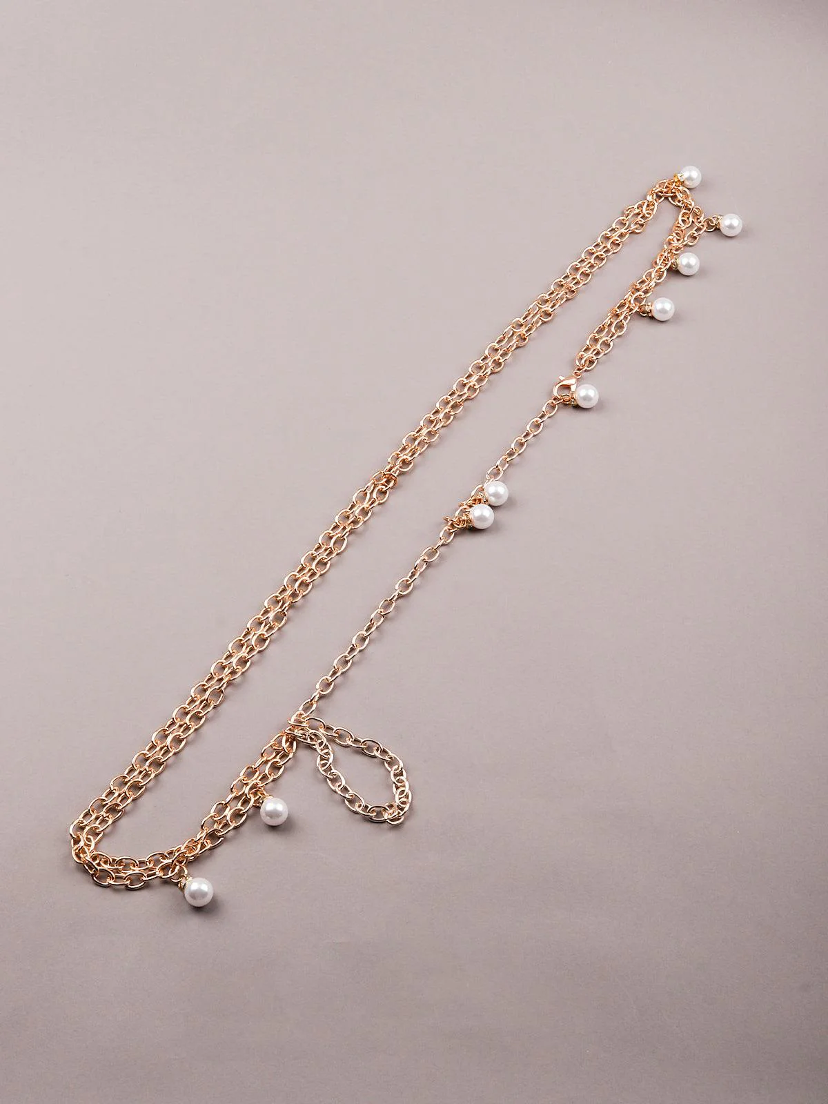 Odette Women Stunning Gold Mettalic Gold Chained Embellished Waist Belt - Image 4