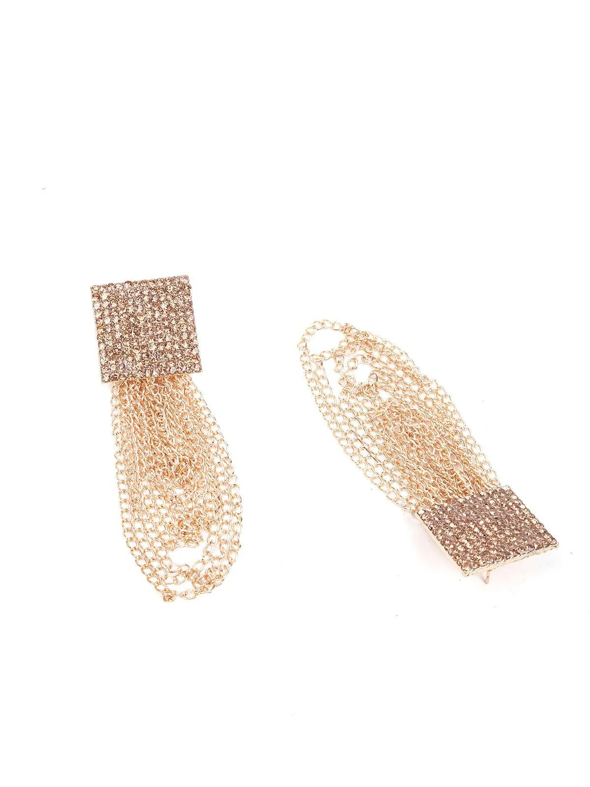 Odette Women Gold Metal Drop Earrings - Image 5