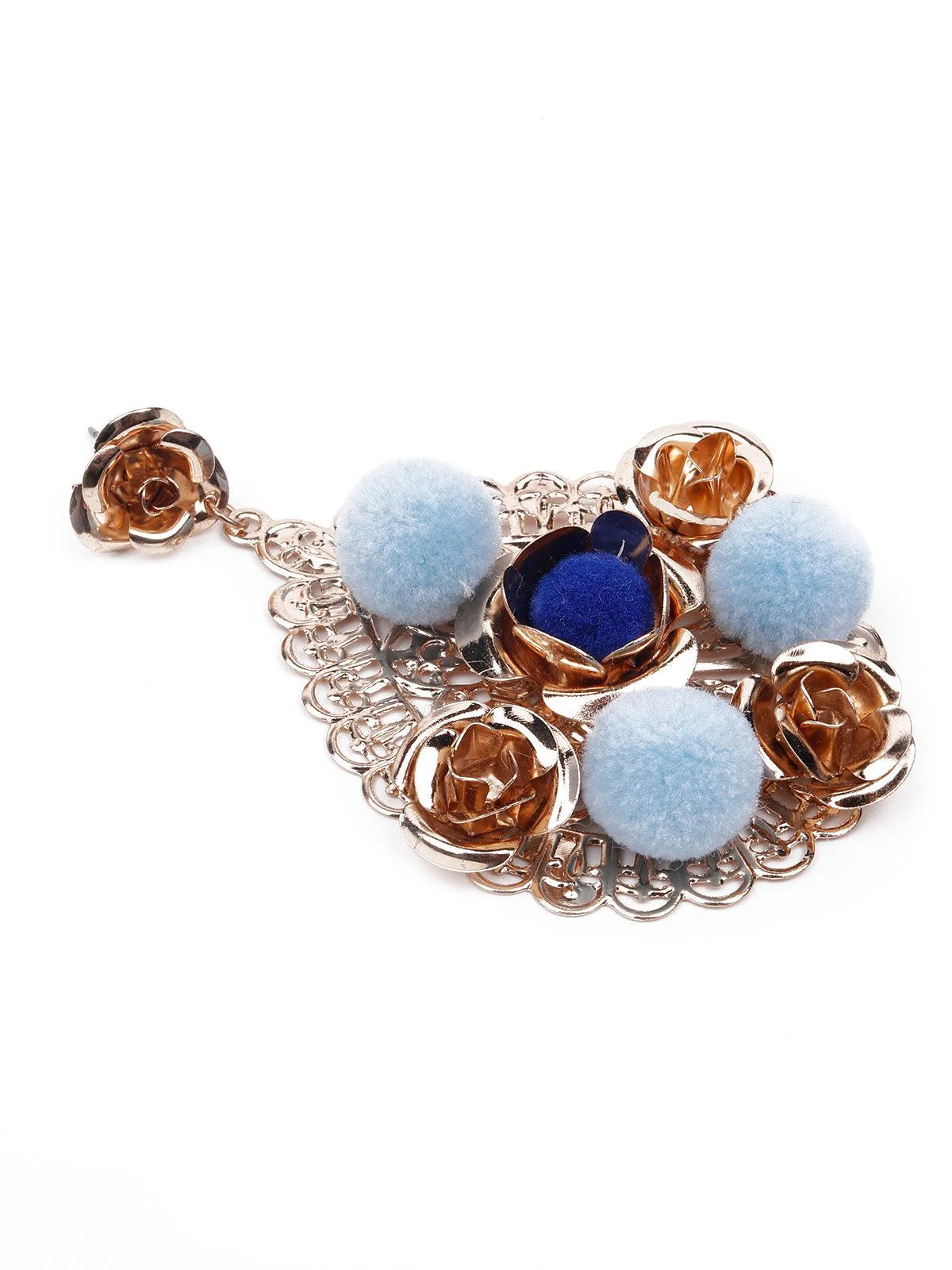 Odette Women Gold Tone Rosey Earrings - Image 5