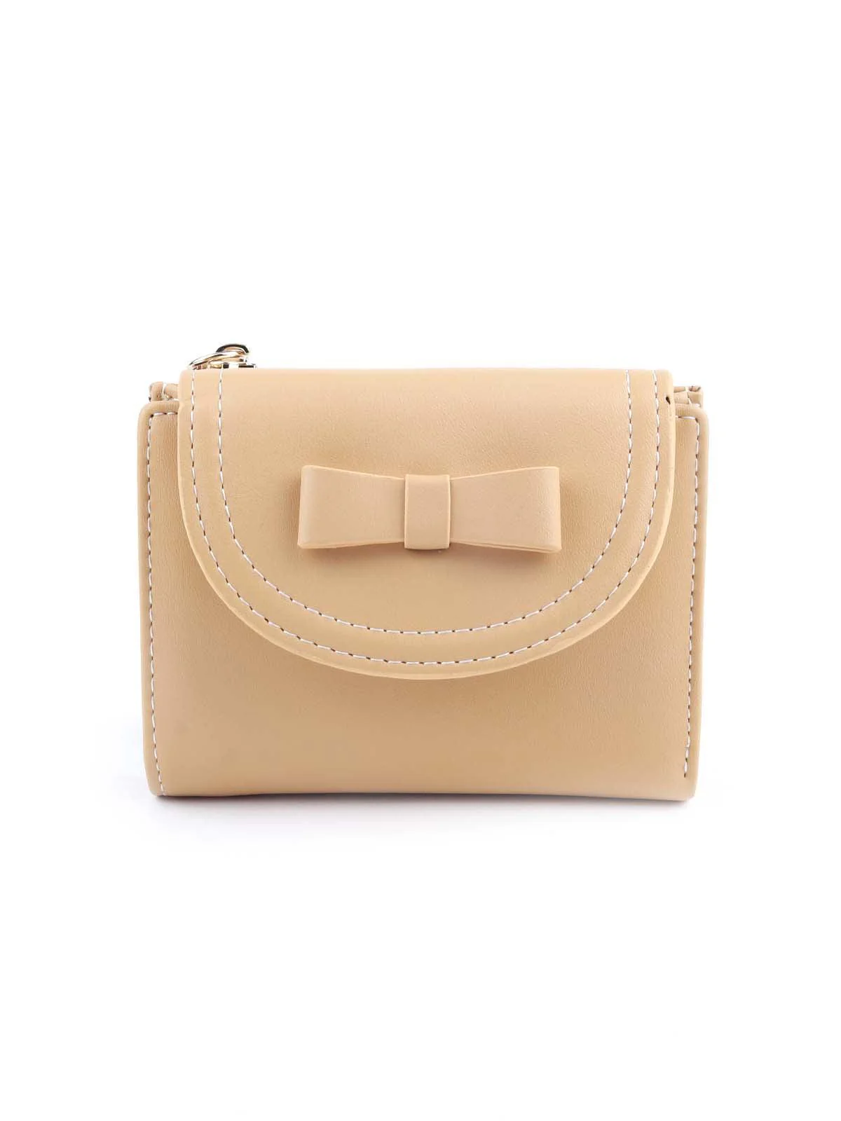 Odette Stunning Light Beige Colour Mini Wallet For Women - Image 3