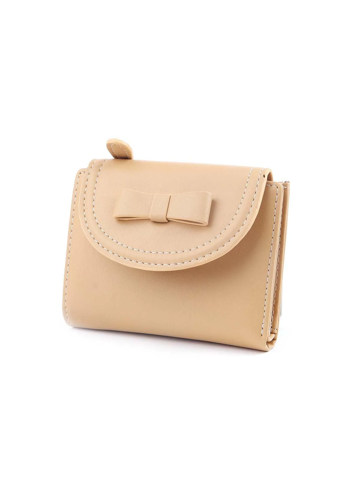 Odette Stunning Light Beige Colour Mini Wallet For Women - Image 4