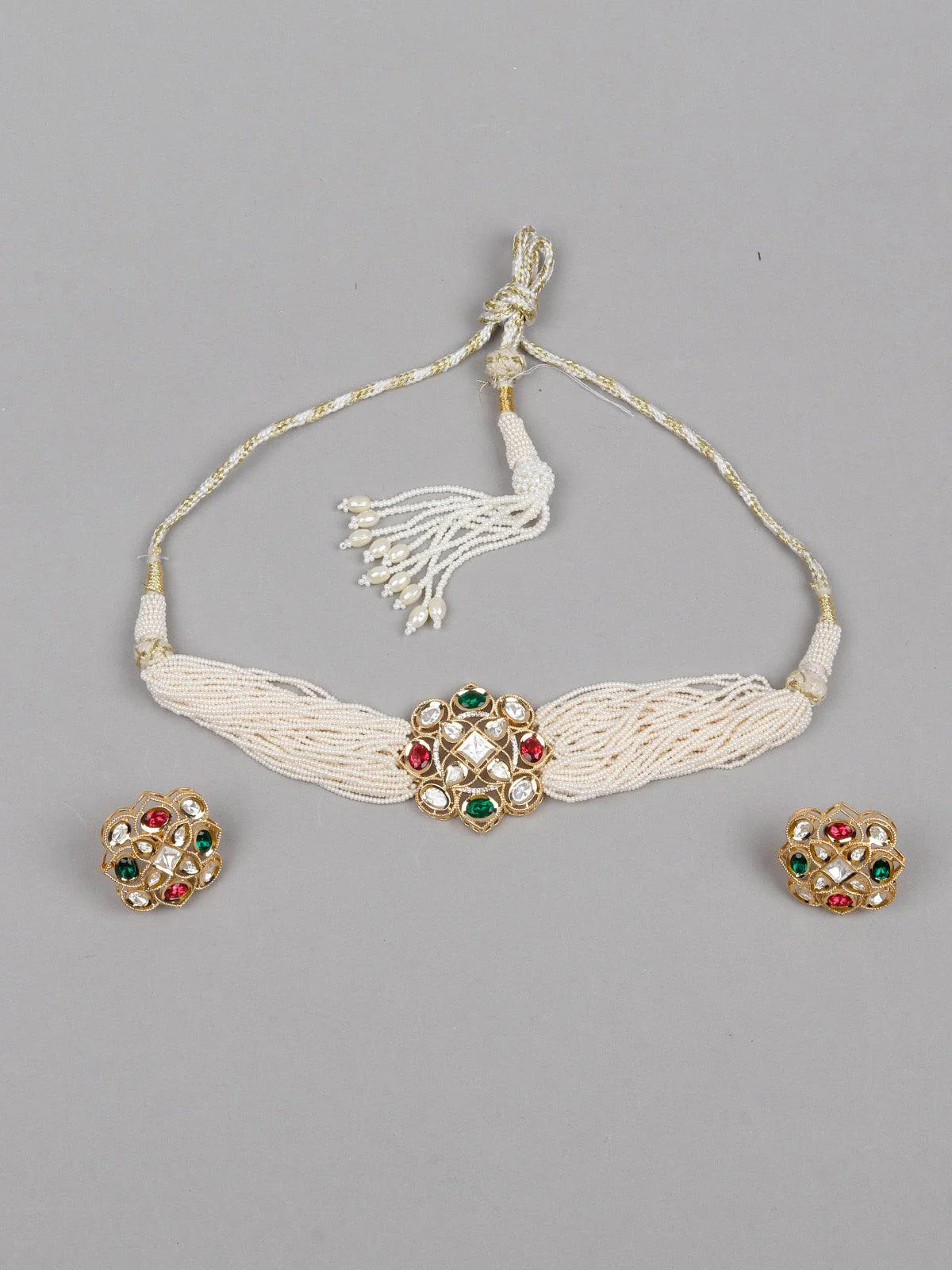 Odette Women Stunning Multicolored Choker Set - Image 3