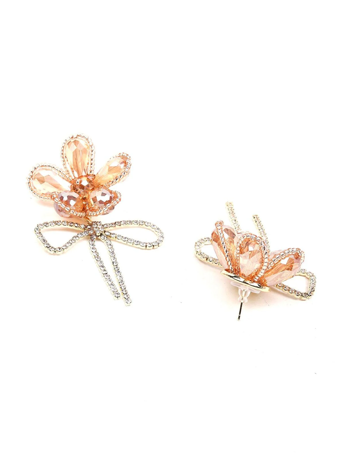 Odette Women Orange Metal Earrings - Image 5