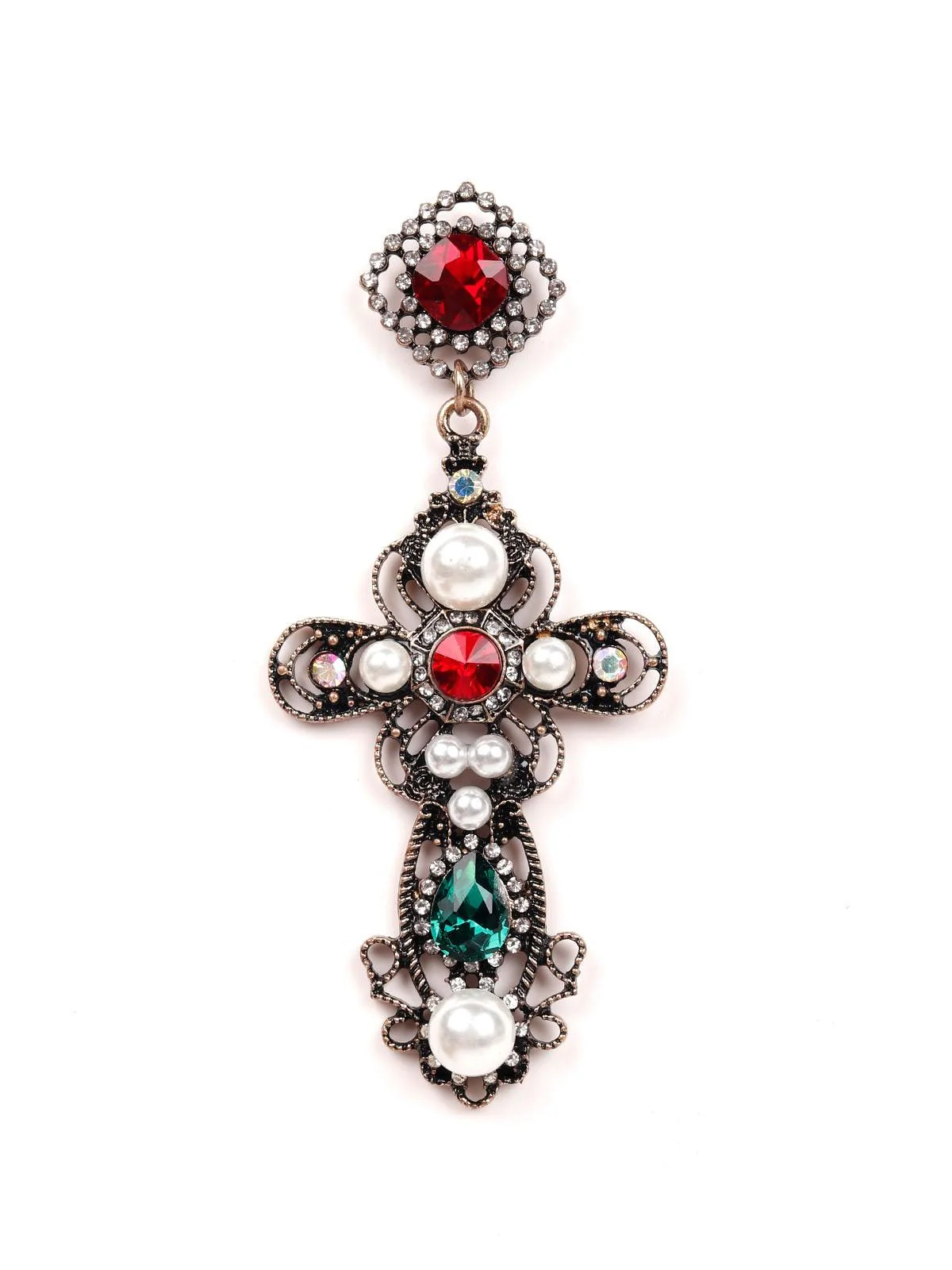 Odette Women Silver Metal Drop Earrings - Image 6