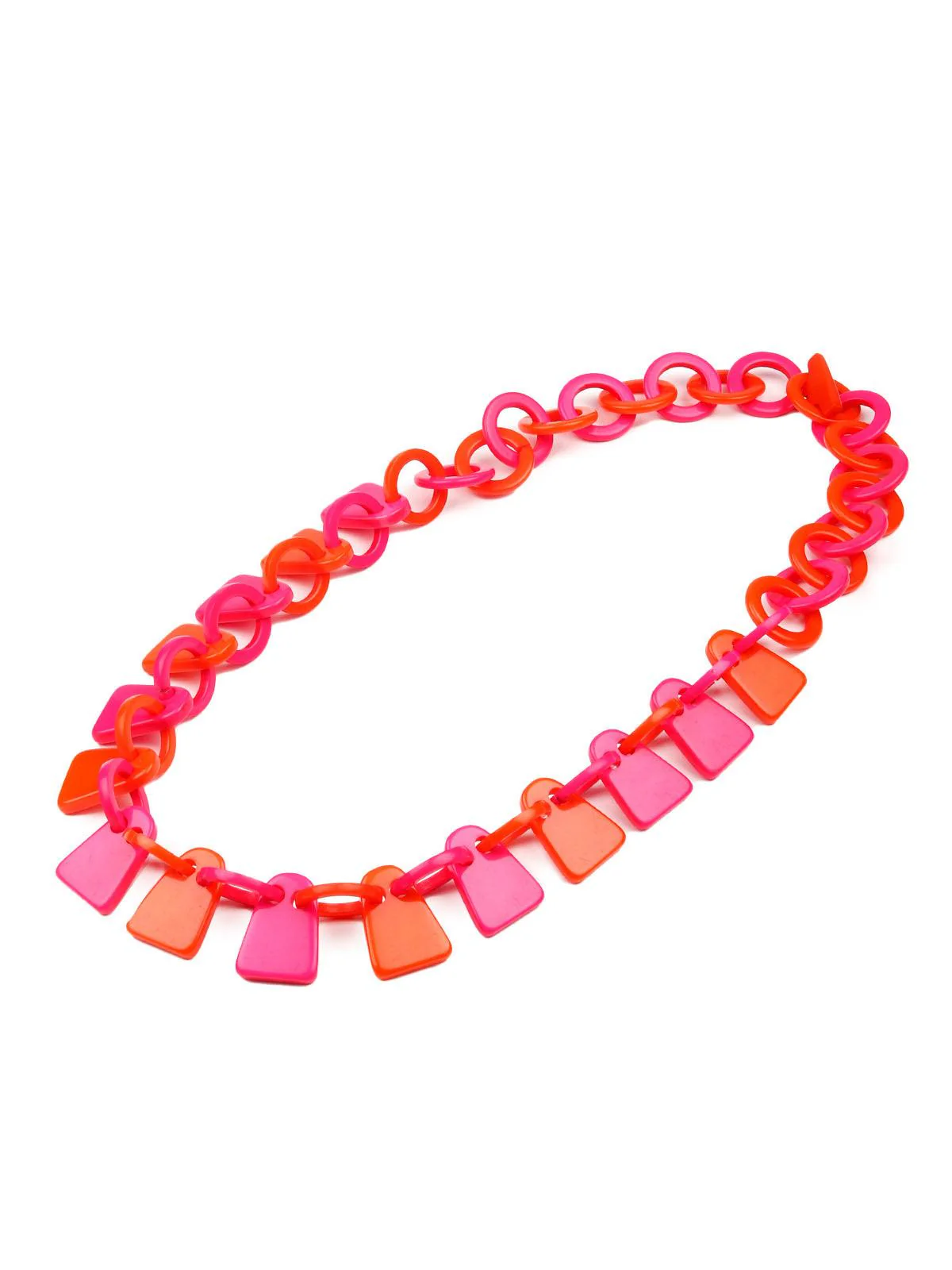 Odette Women Stunning Pink And Orange Shaded Statement Necklace - Image 5