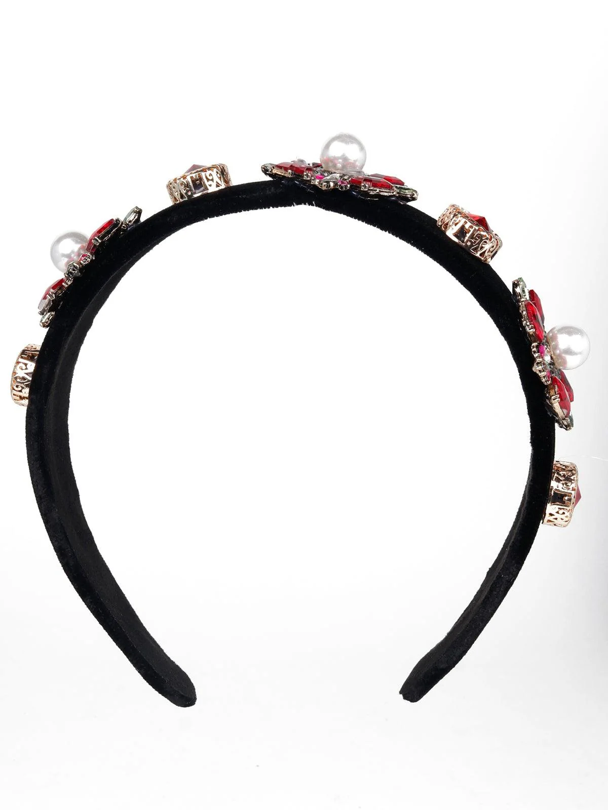 Odette Women Red Rhinestones Hairband - Image 3