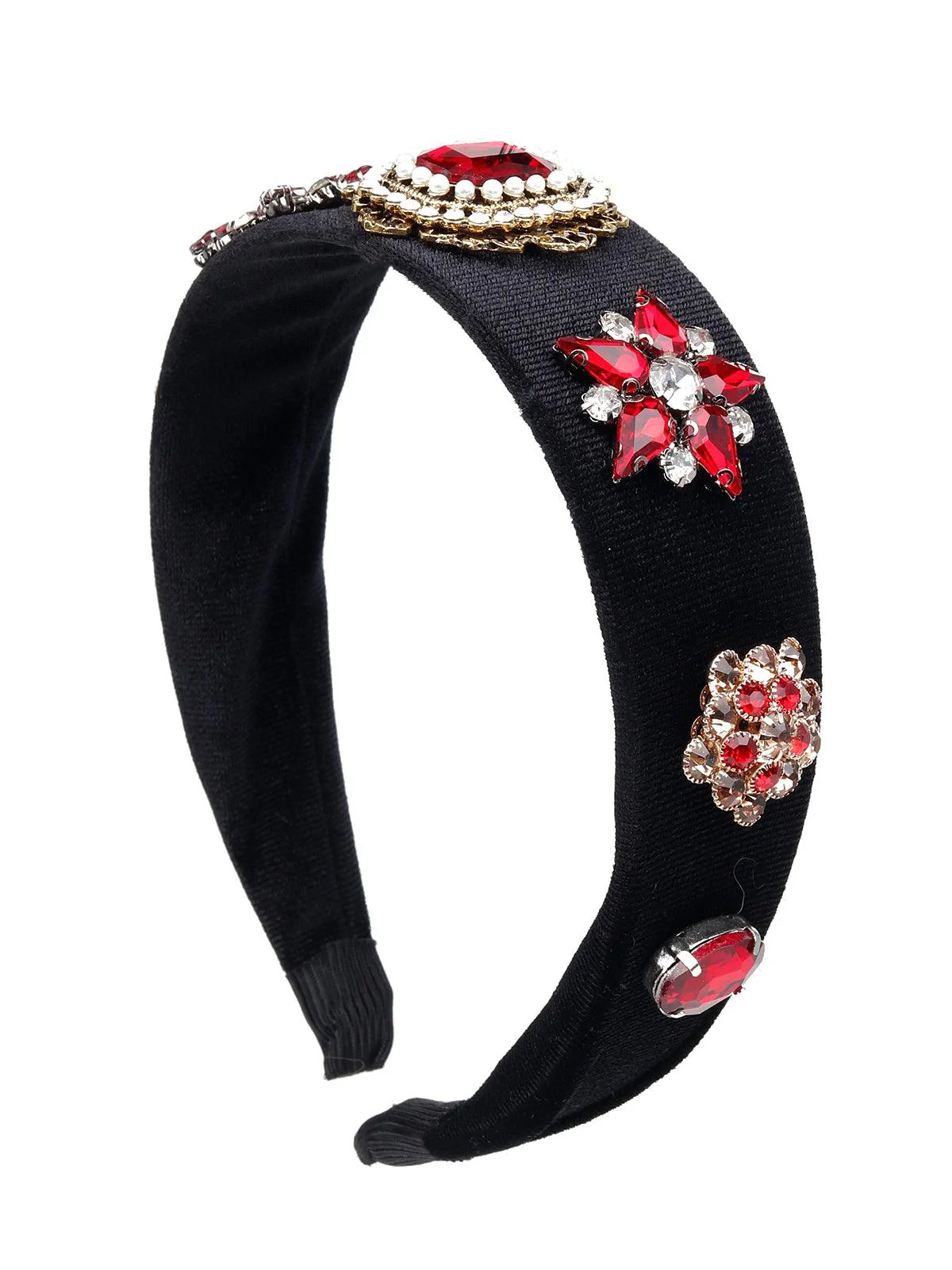 Odette Women Blackc Rhinestones Hairband - Image 4