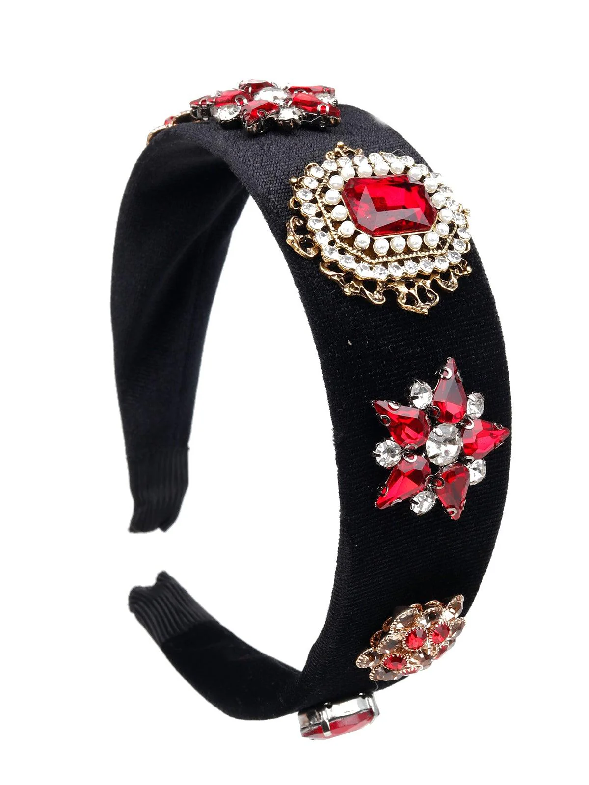 Odette Women Blackc Rhinestones Hairband - Image 5