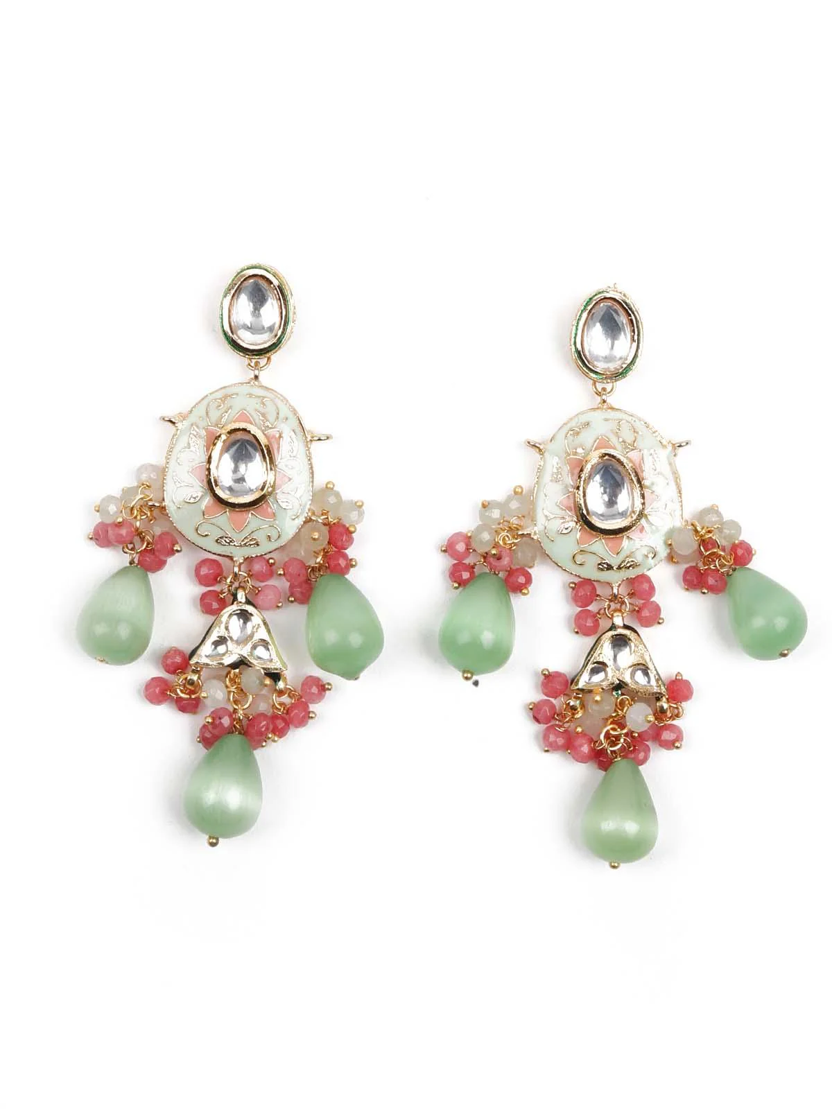 Odette Women Stunning Sea Green Choker Set - Image 7
