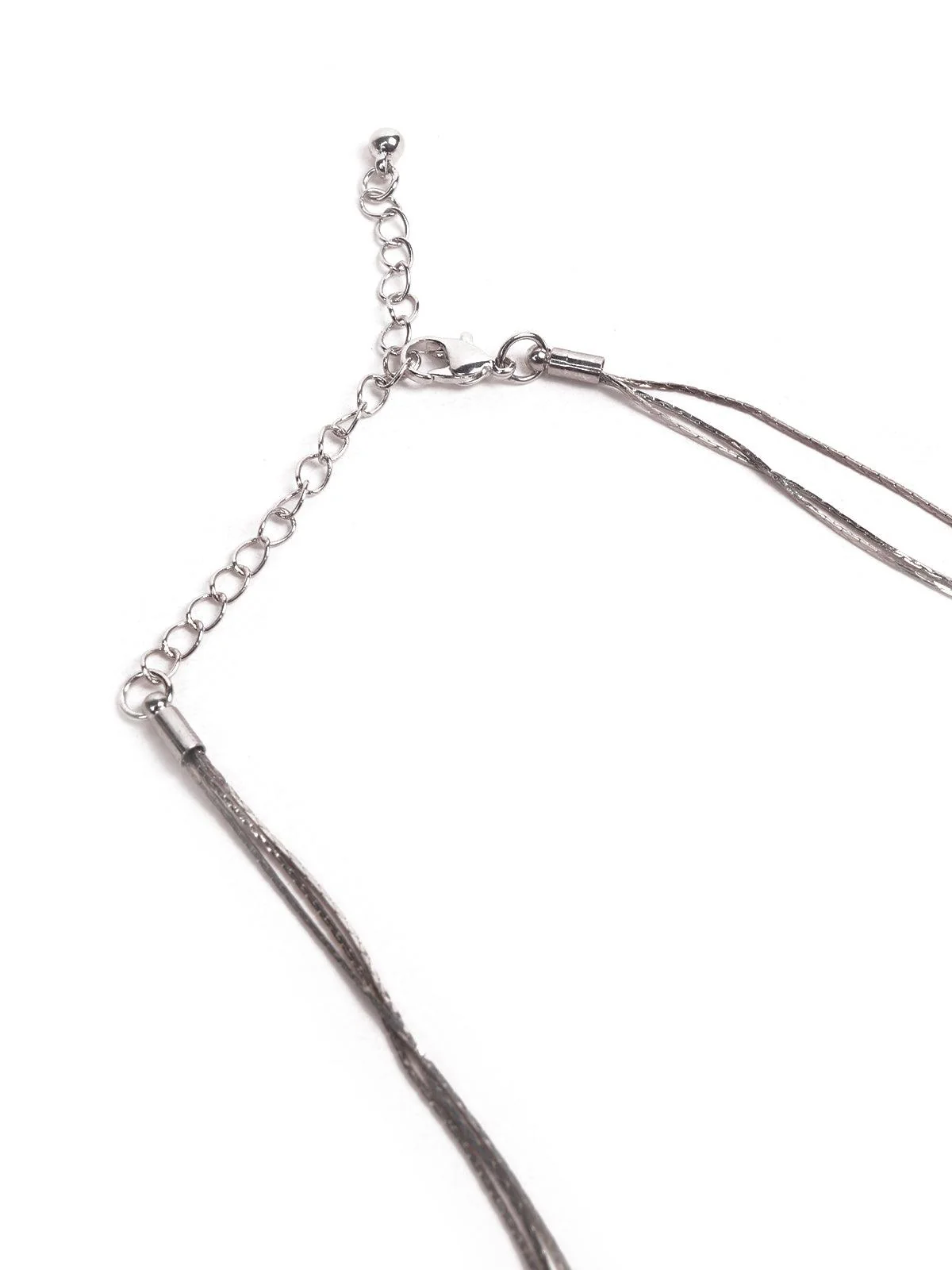 Odette Women Silver Beaded Metal Necklace - Image 6
