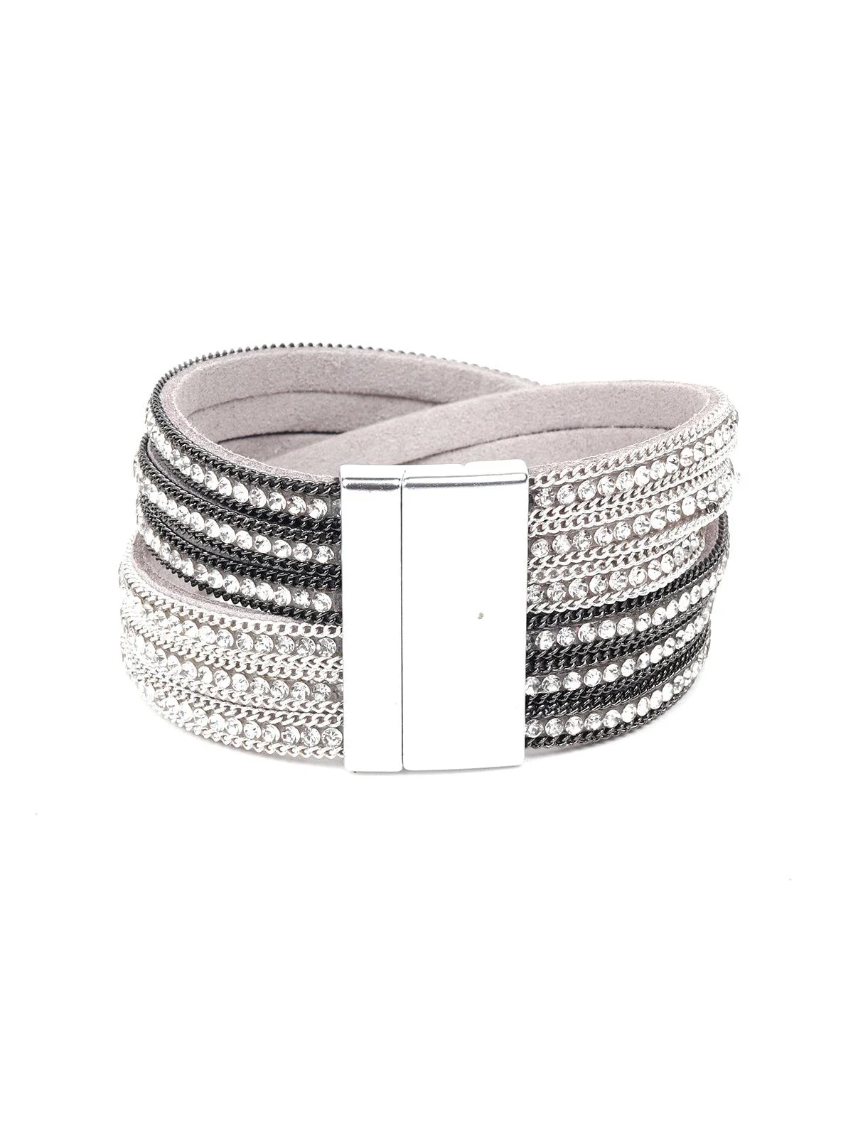 Odette Women Silver Metal Band Bracelet - Image 5